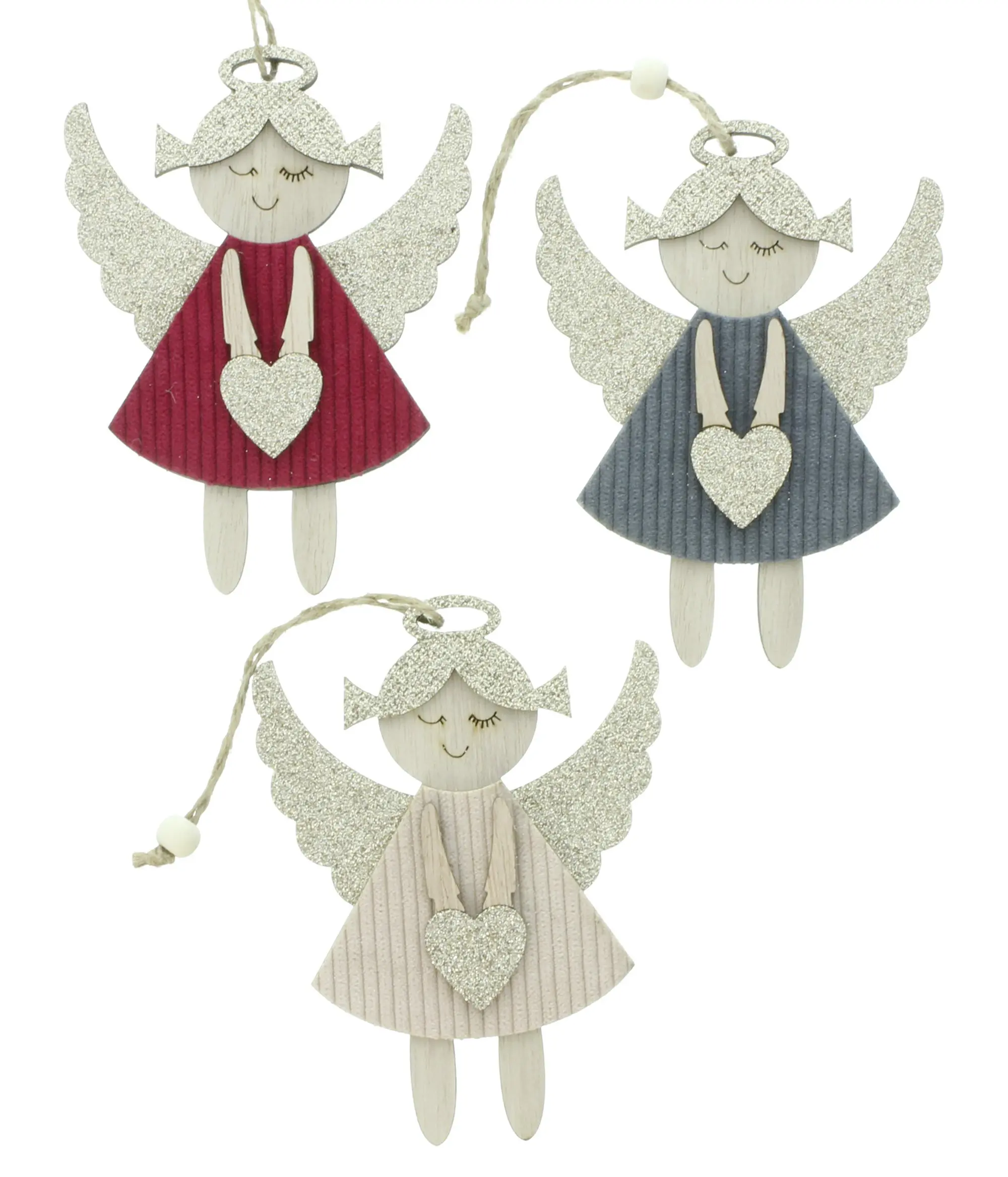 Hänger "Engel", 6er Set  im Frank Flechtwaren Online Shop für Baumschmuck kaufen