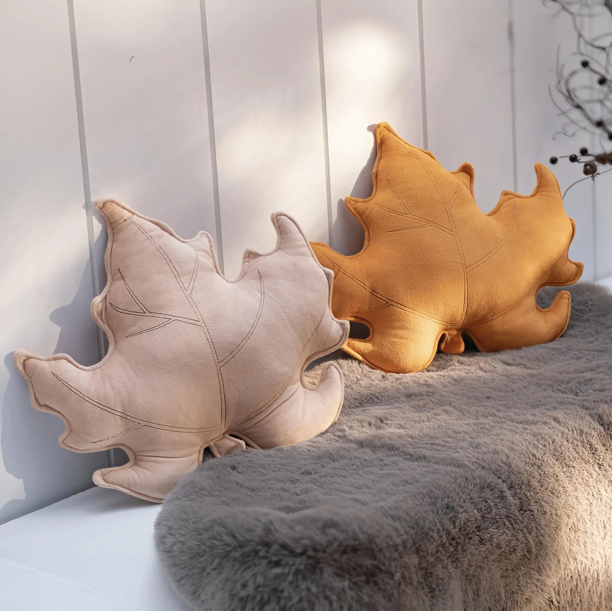 Deko-Kissen "Ahorn", 2er Set  im Frank Flechtwaren Online Shop für Waldspaziergang kaufen