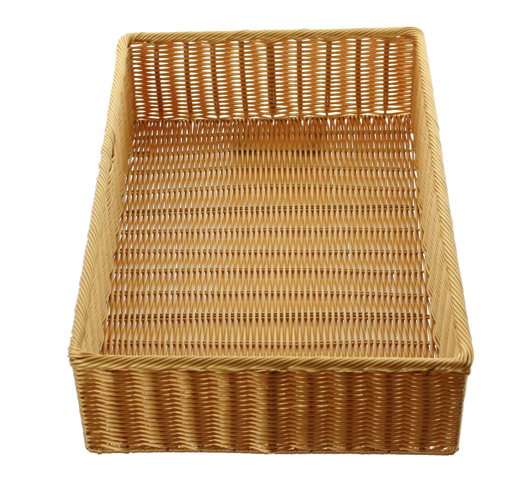Auslagekorb "Poly", 60 x 40 x 15 cm im Frank Flechtwaren Online Shop für Ladendeko kaufen Auslagekorb "Poly", 60 x 40 x 15 cm im Frank Flechtwaren Online Shop für Ladendeko kaufen