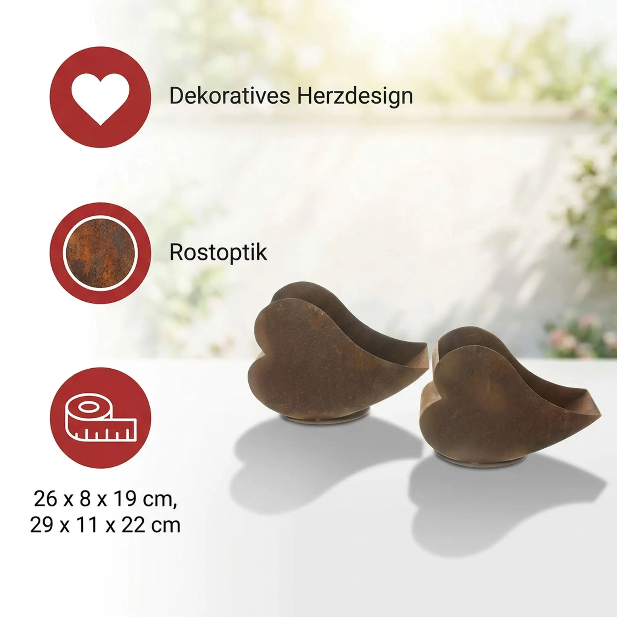 Pflanzer "Herzen", 2er Set  im Frank Flechtwaren Online Shop für Pflanztöpfe kaufen