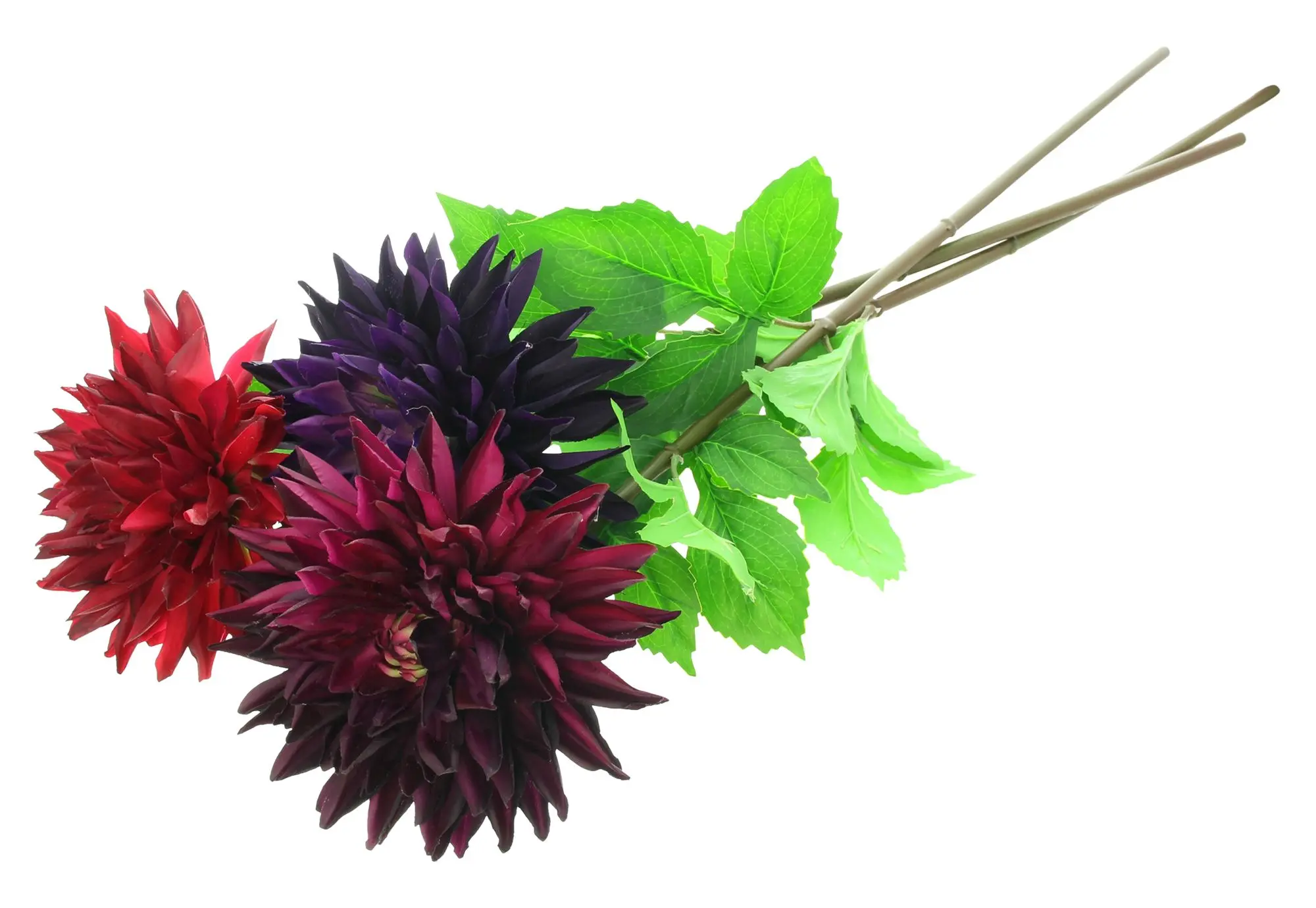 Kunstblume "Dahlie Purple Touch", 3er Set  im Frank Flechtwaren Online Shop für Beerentöne kaufen