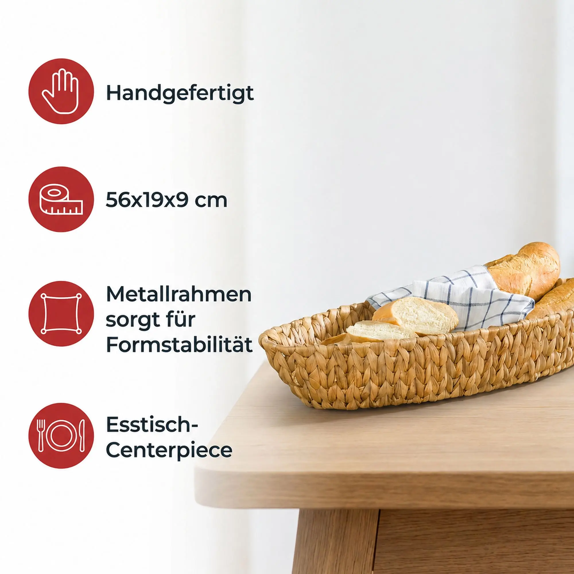 Schale "Schiffchen", groß  im Frank Flechtwaren Online Shop für Gartenparty kaufen