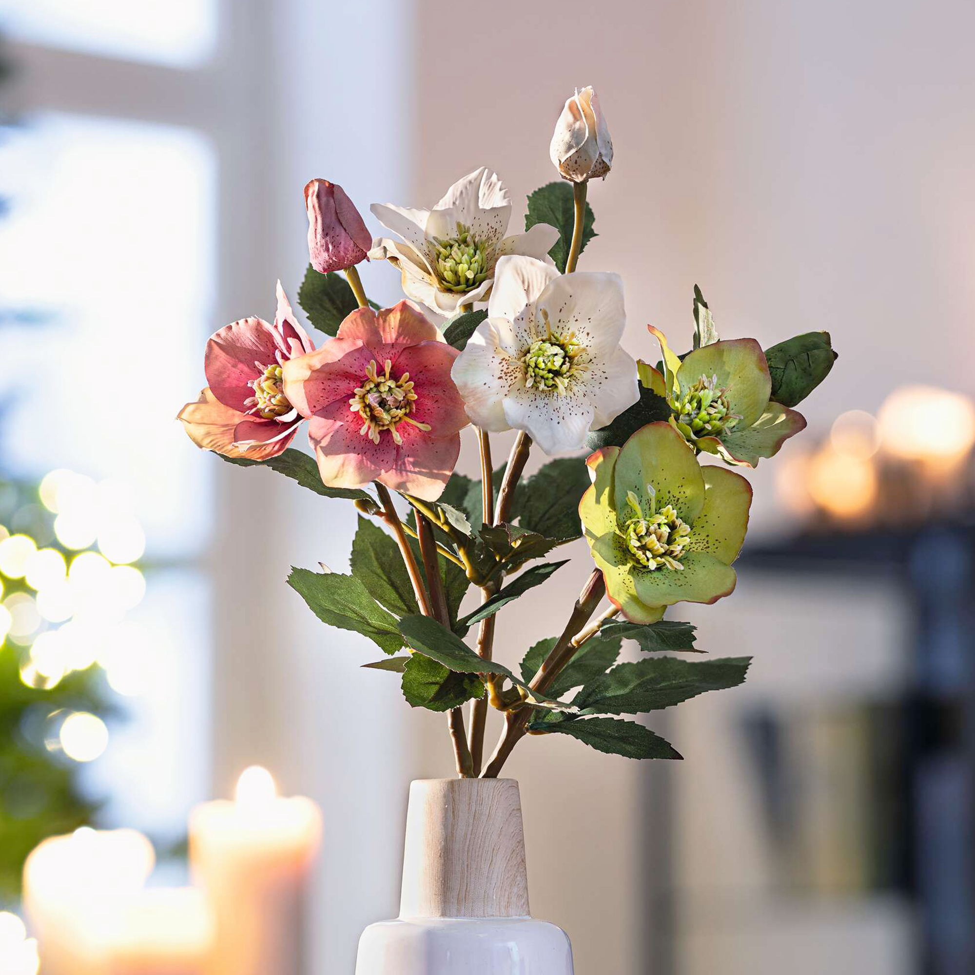 Kunstblume "Christrose", 3er Set  im Frank Flechtwaren Online Shop kaufen