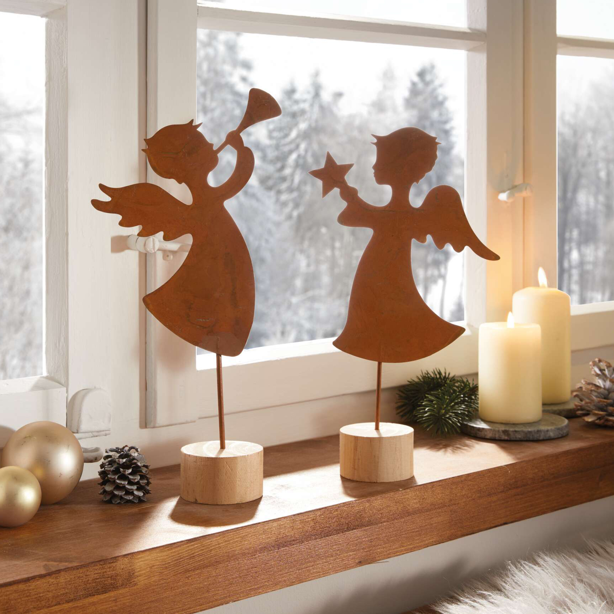 Figur "Engel", 2er Set  im Frank Flechtwaren Online Shop kaufen