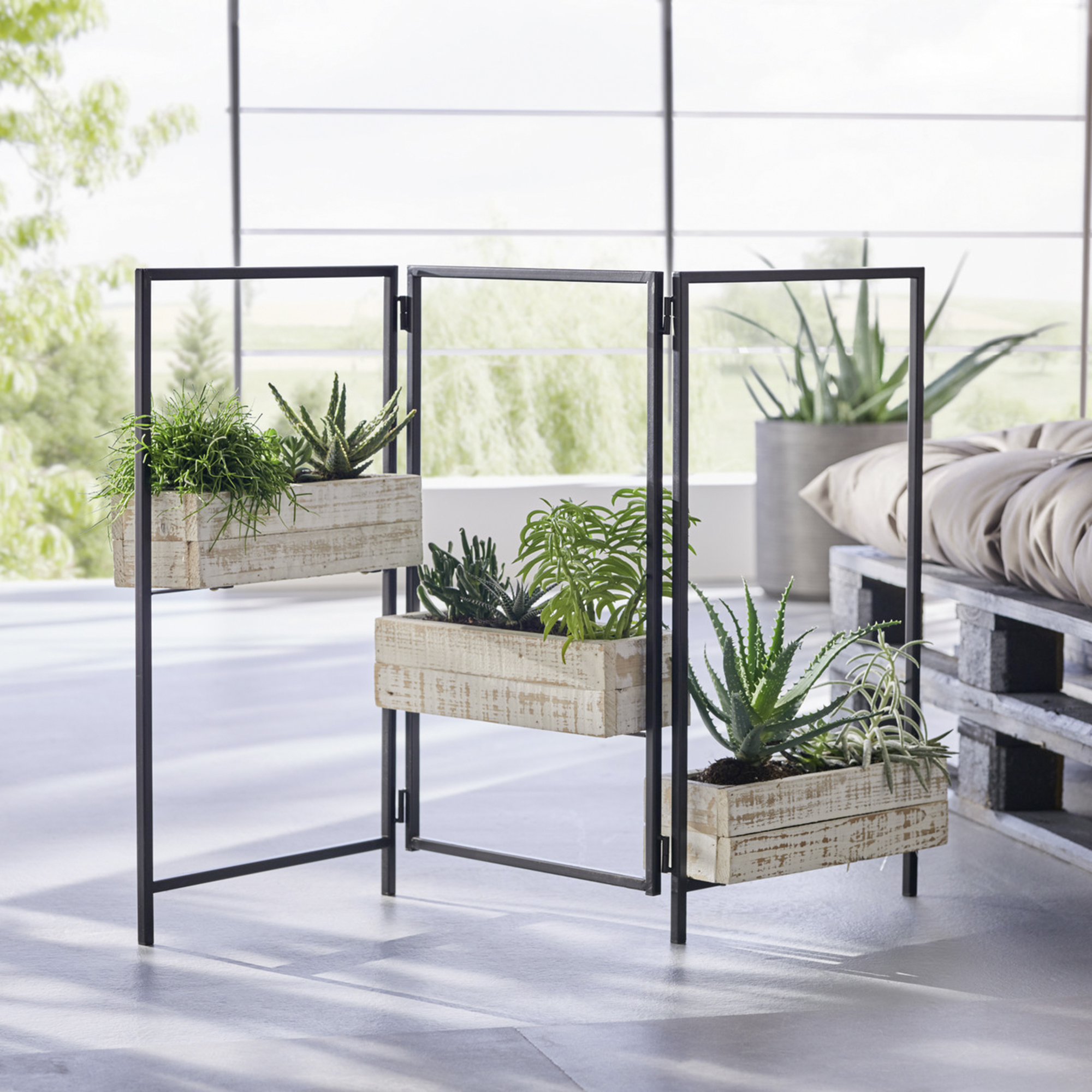 Pflanz-Paravent "Modern Shabby" im Frank Flechtwaren Online Shop für Ostern kaufen Pflanz-Paravent "Modern Shabby" im Frank Flechtwaren Online Shop für Ostern kaufen