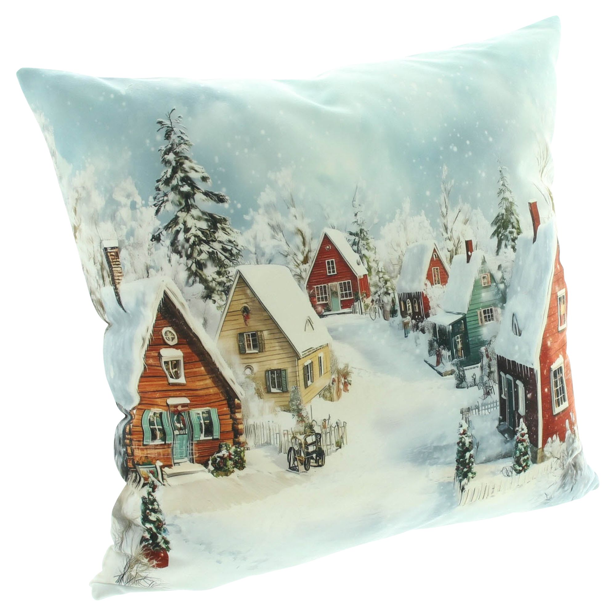 Kissenhülle "Winterdorf"  im Frank Flechtwaren Online Shop für Weihnachtliche Kissen &amp; Kissenhüllen kaufen