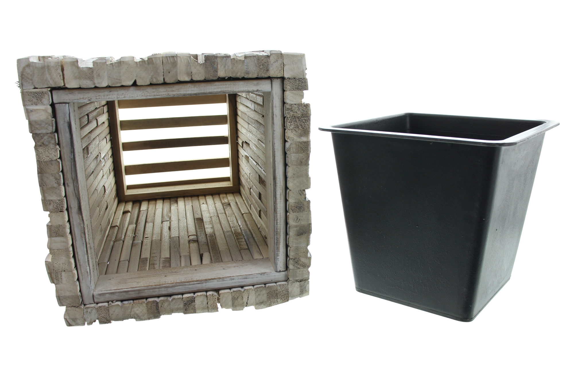 Übertopf "Holzstücke" im Frank Flechtwaren Online Shop für Übertöpfe kaufen Übertopf "Holzstücke" im Frank Flechtwaren Online Shop für Übertöpfe kaufen
