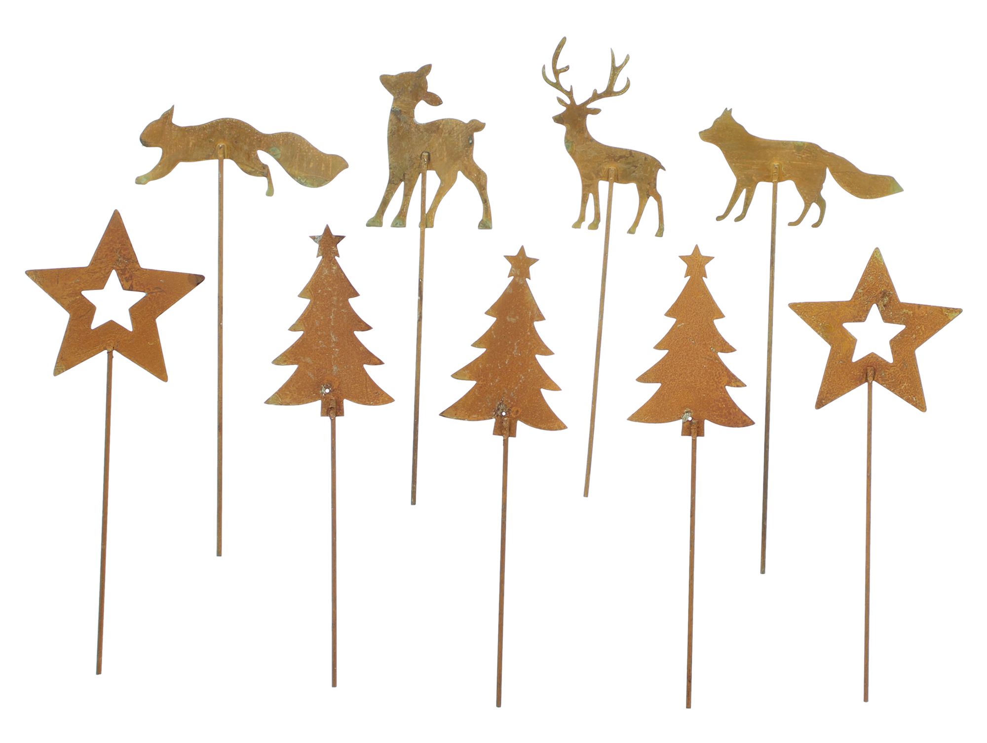 Metallstecker "Weihnachtswald", 9er Set im Frank Flechtwaren Online Shop für Weihnachten kaufen Metallstecker "Weihnachtswald", 9er Set im Frank Flechtwaren Online Shop für Weihnachten kaufen