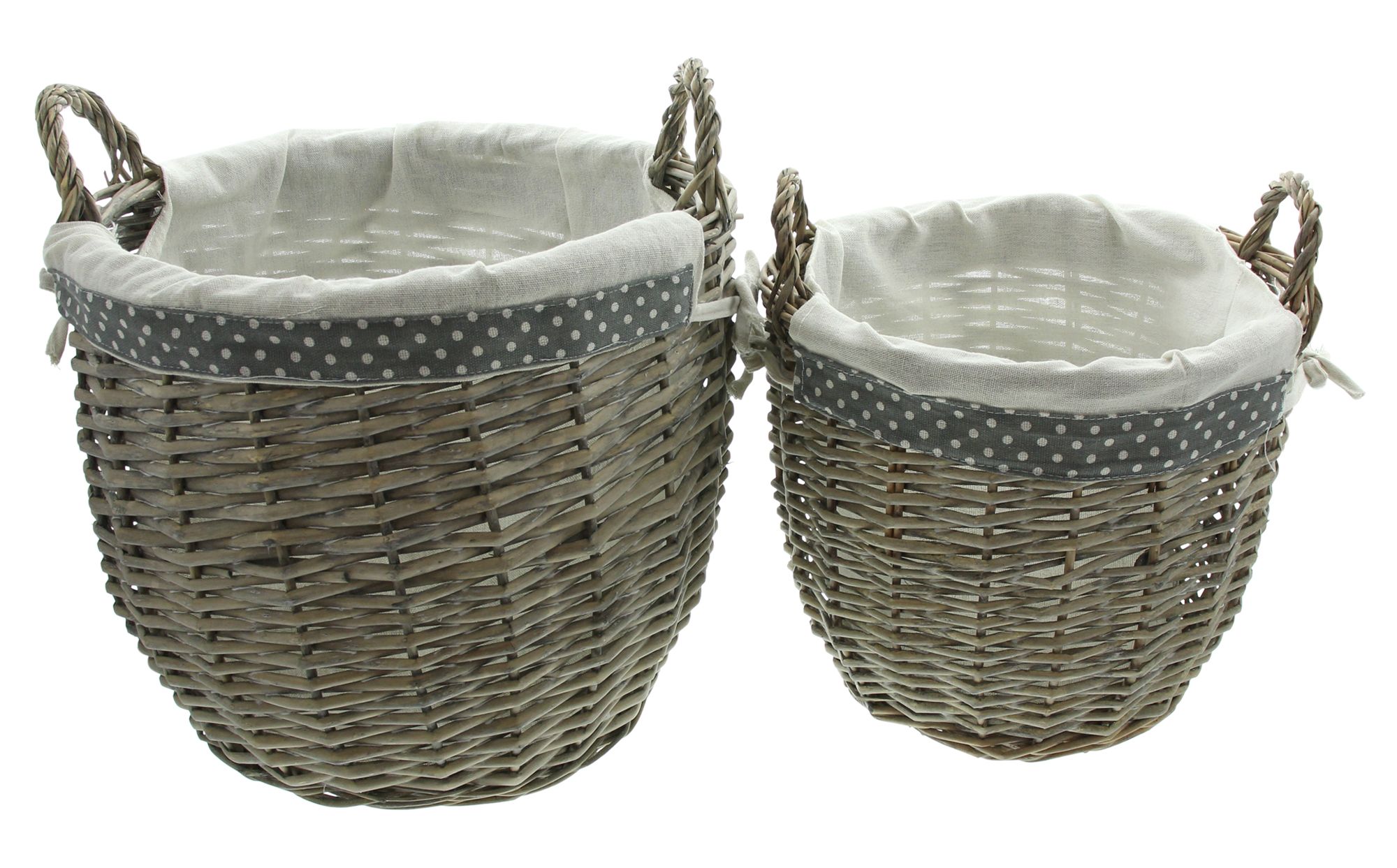 Füllkorb "Pünktchen", 2er Set im Frank Flechtwaren Online Shop für Füllkörbe & Universalkörbe kaufen Füllkorb "Pünktchen", 2er Set im Frank Flechtwaren Online Shop für Füllkörbe & Universalkörbe kaufen