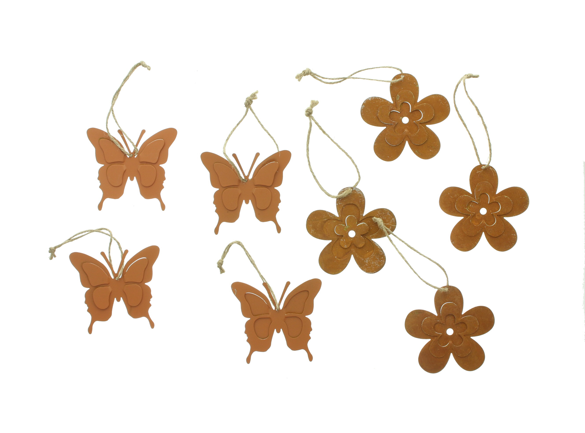 Hänger "Rostoptik", 8er Set, B-Ware  im Frank Flechtwaren Online Shop für Dekohänger kaufen