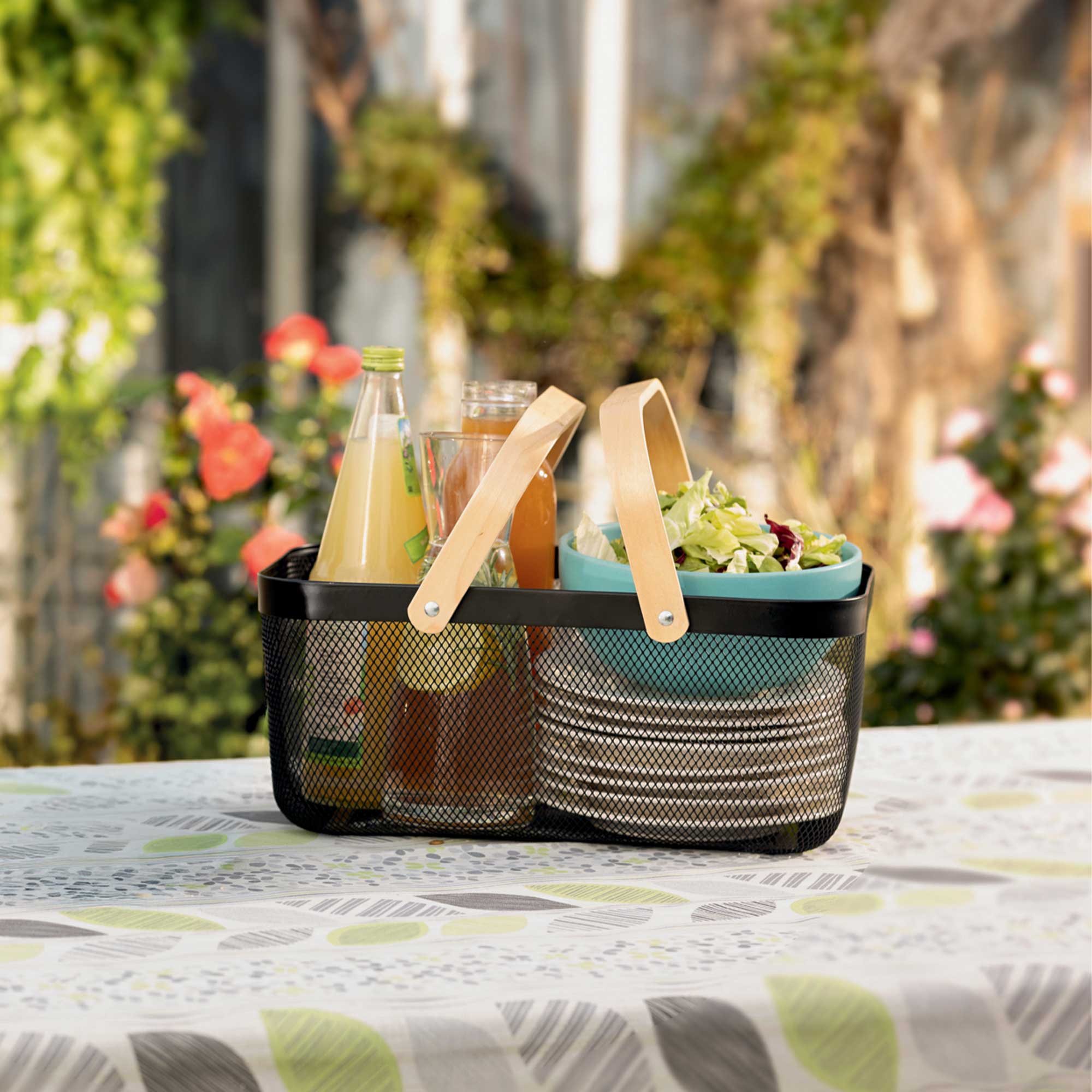 Metallkorb "Bambushenkel"  im Frank Flechtwaren Online Shop kaufen