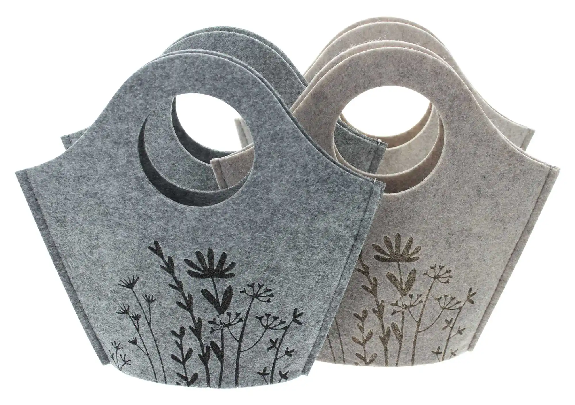 Filztasche "Blumenwiese", 4er Set im Frank Flechtwaren Online Shop für Ostern kaufen Filztasche "Blumenwiese", 4er Set im Frank Flechtwaren Online Shop für Ostern kaufen