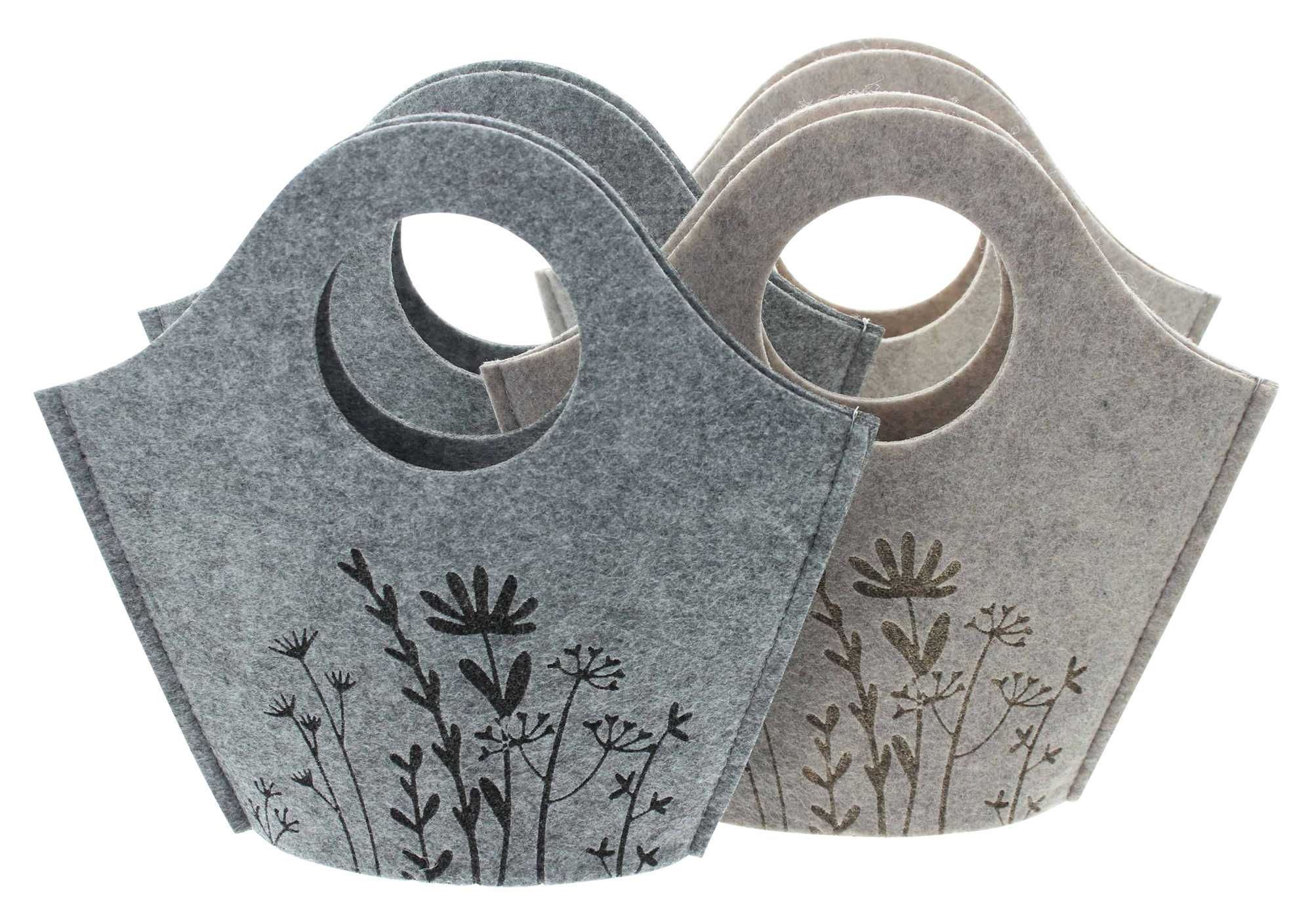 Filztasche "Blumenwiese", 4er Set im Frank Flechtwaren Online Shop für Ostern kaufen Filztasche "Blumenwiese", 4er Set im Frank Flechtwaren Online Shop für Ostern kaufen