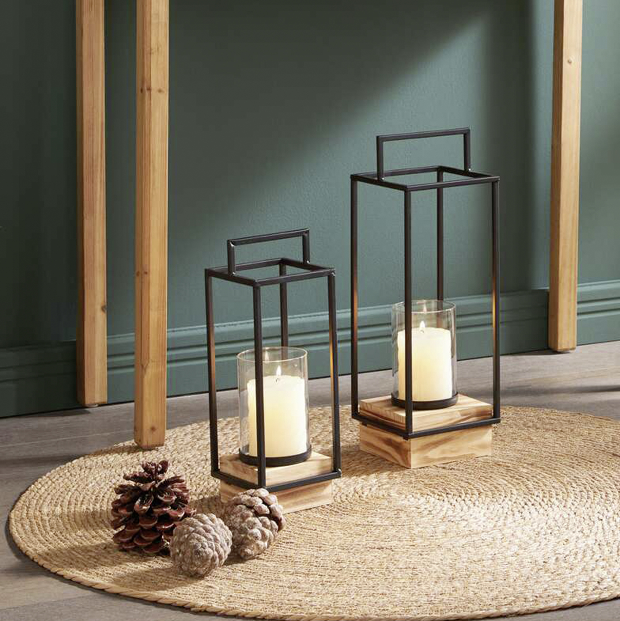 Laterne "Industrial Modern", 2er Set  im Frank Flechtwaren Online Shop kaufen