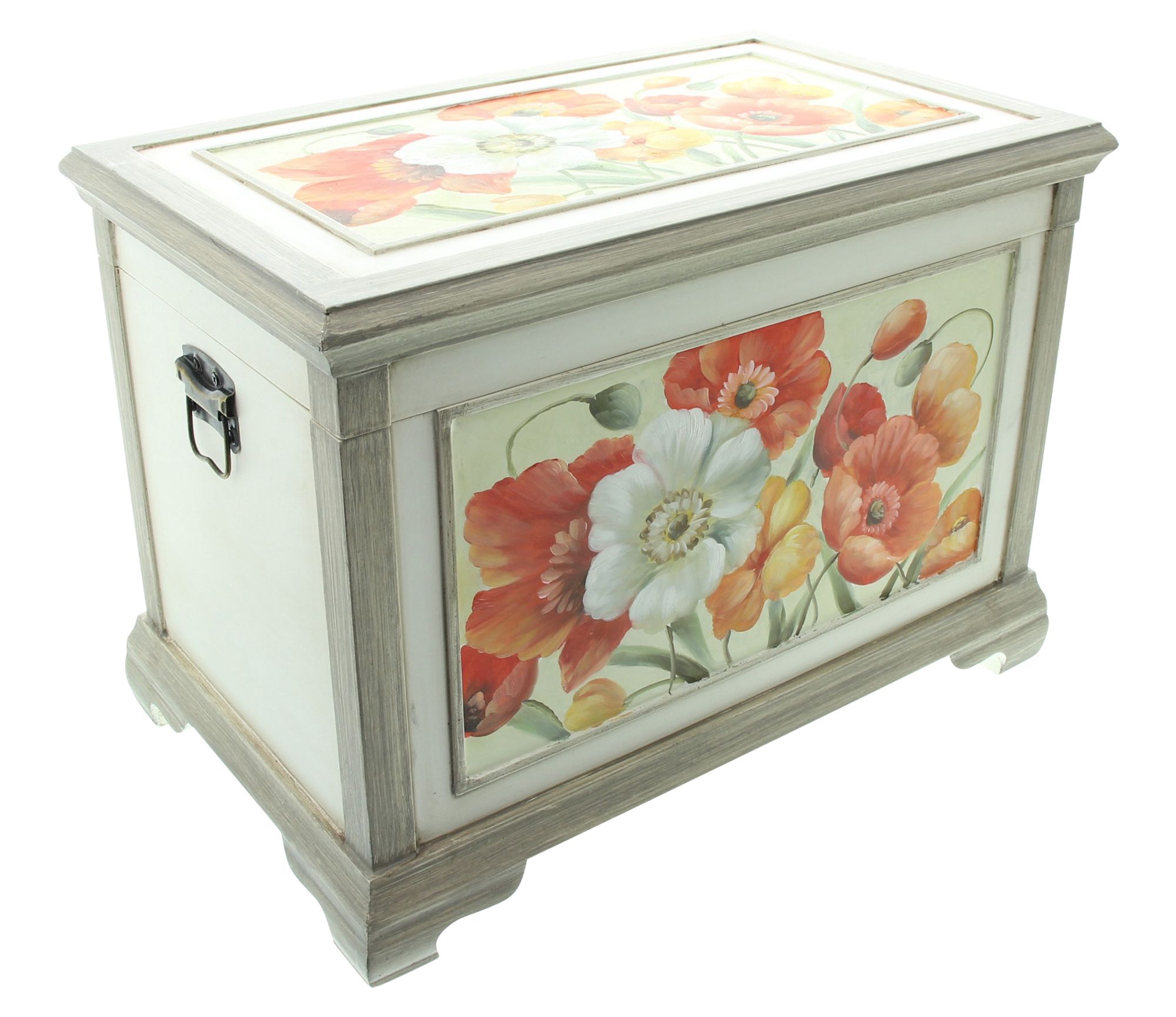 Holztruhe "Blumen" im Frank Flechtwaren Online Shop für Flur kaufen Holztruhe "Blumen" im Frank Flechtwaren Online Shop für Flur kaufen