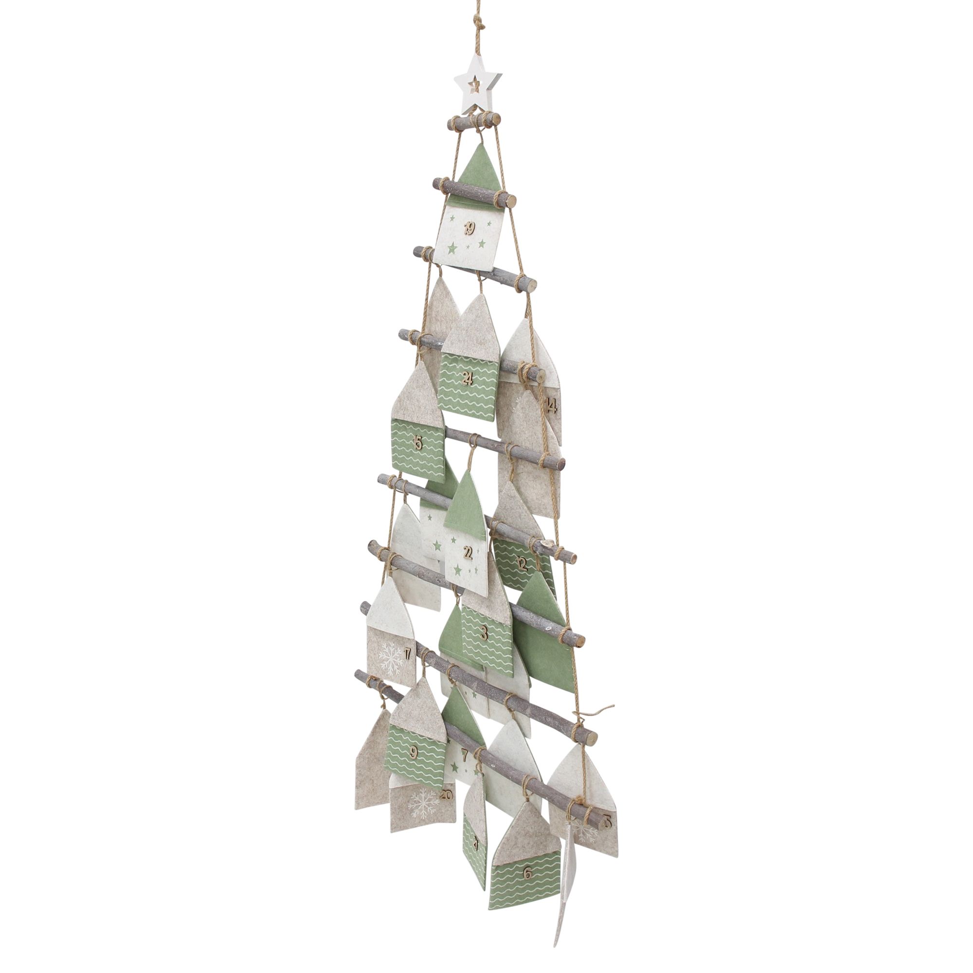 Adventskalender "Häuschen", 25tlg.  im Frank Flechtwaren Online Shop für Adventskalender kaufen