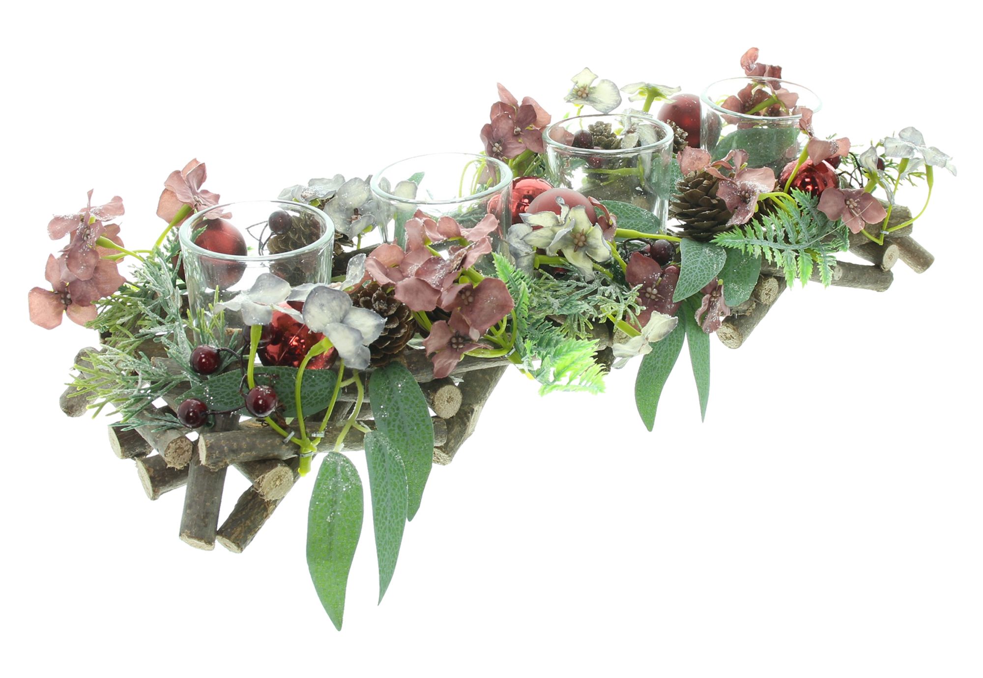 Windlicht "Winter Blossom"  im Frank Flechtwaren Online Shop für Gestecke kaufen