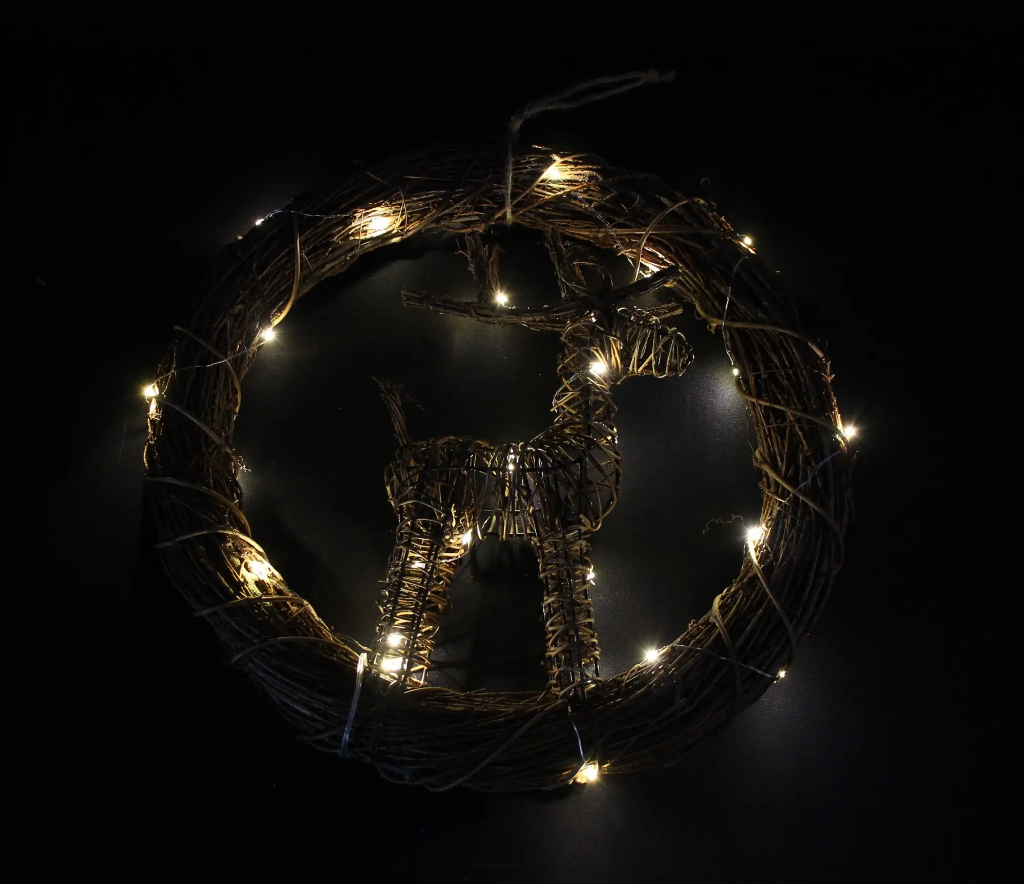 LED-Kranz "Rentier"  im Frank Flechtwaren Online Shop für Herbst kaufen