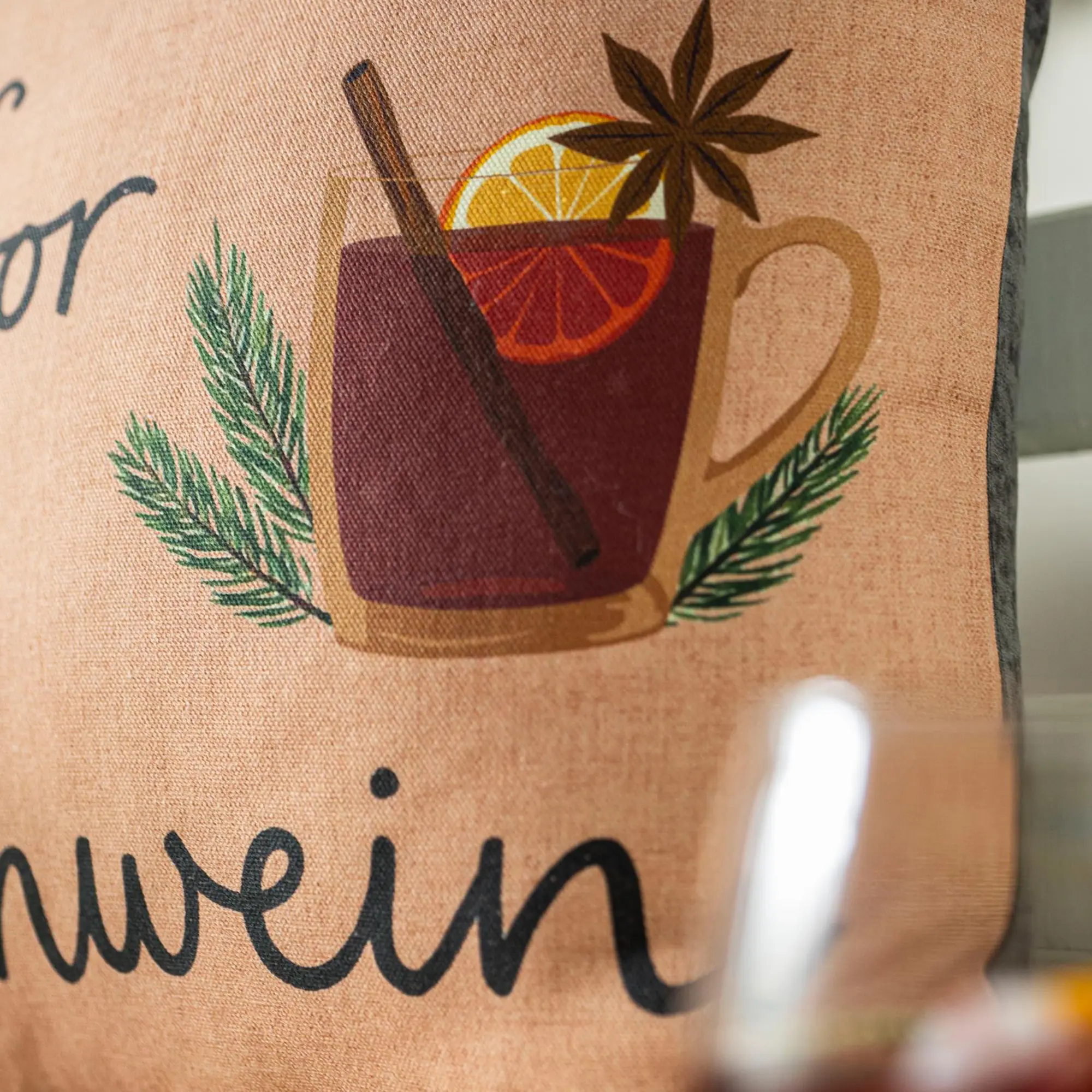 Kissenhülle "Glühwein &amp; Cookies", 2er Set  im Frank Flechtwaren Online Shop für Weihnachtliche Kissen &amp; Kissenhüllen kaufen