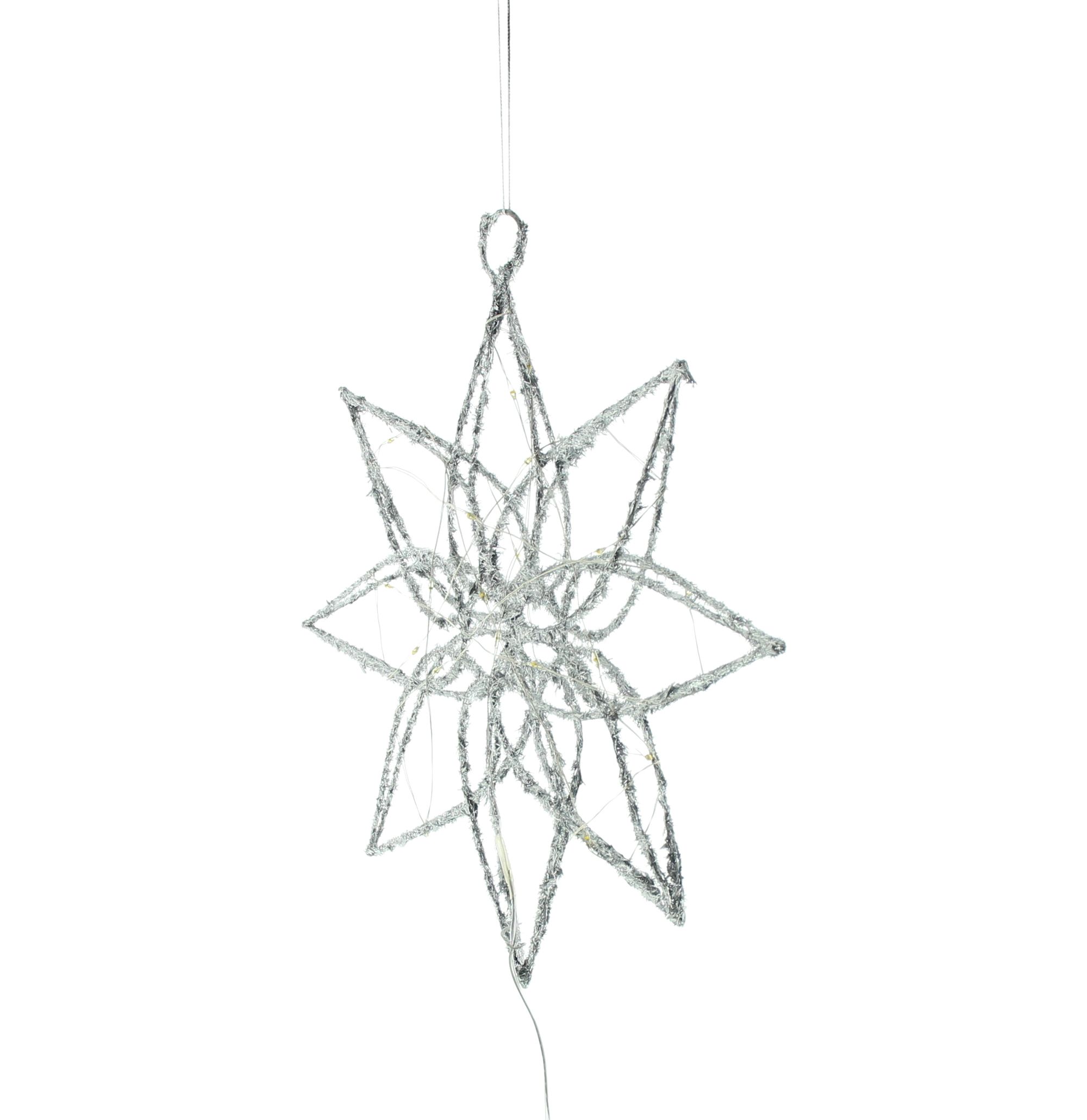 LED-Stern "Silver"  im Frank Flechtwaren Online Shop für Weihnachten kaufen