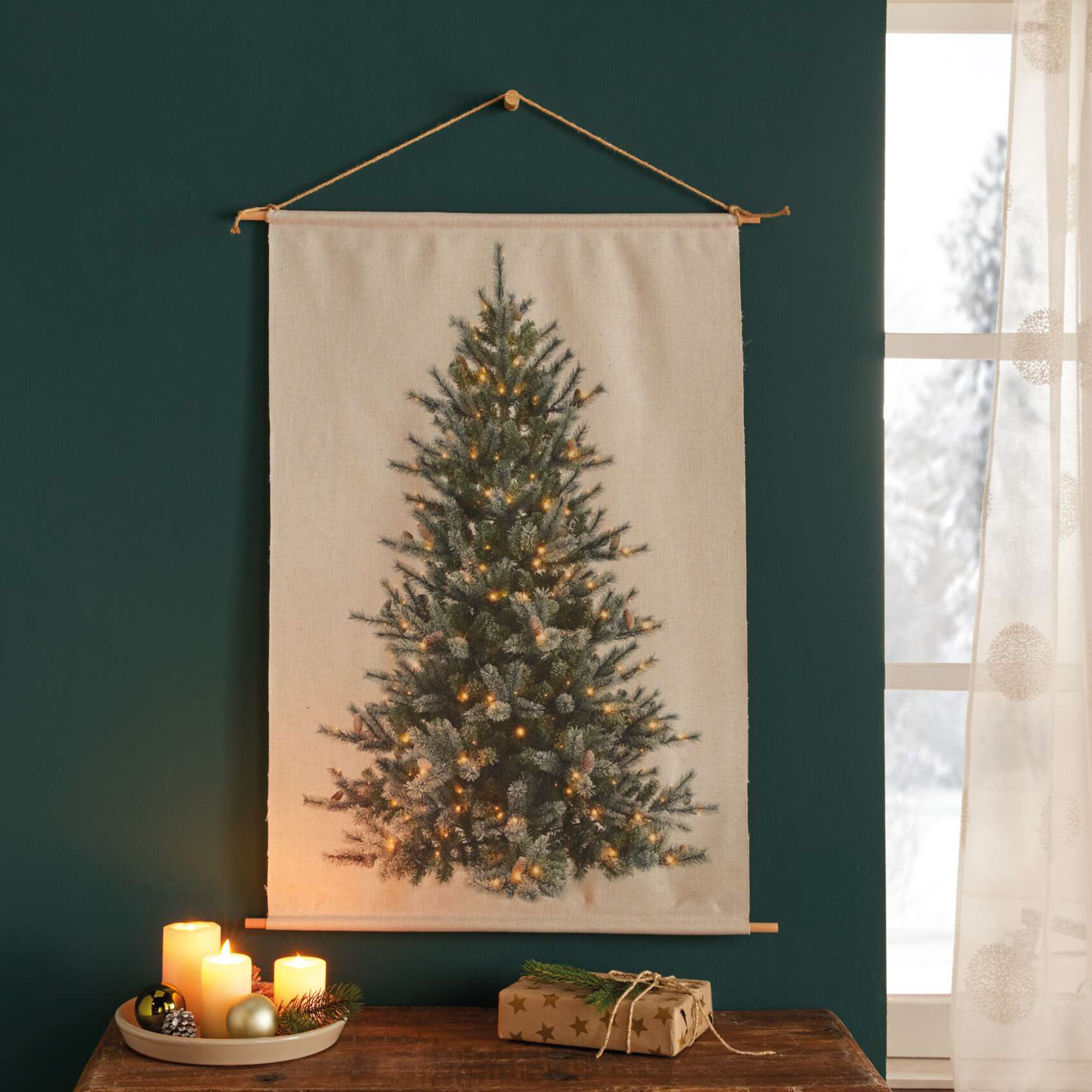 LED-Wanddeko "Christbaum"  im Frank Flechtwaren Online Shop für Wanddeko kaufen