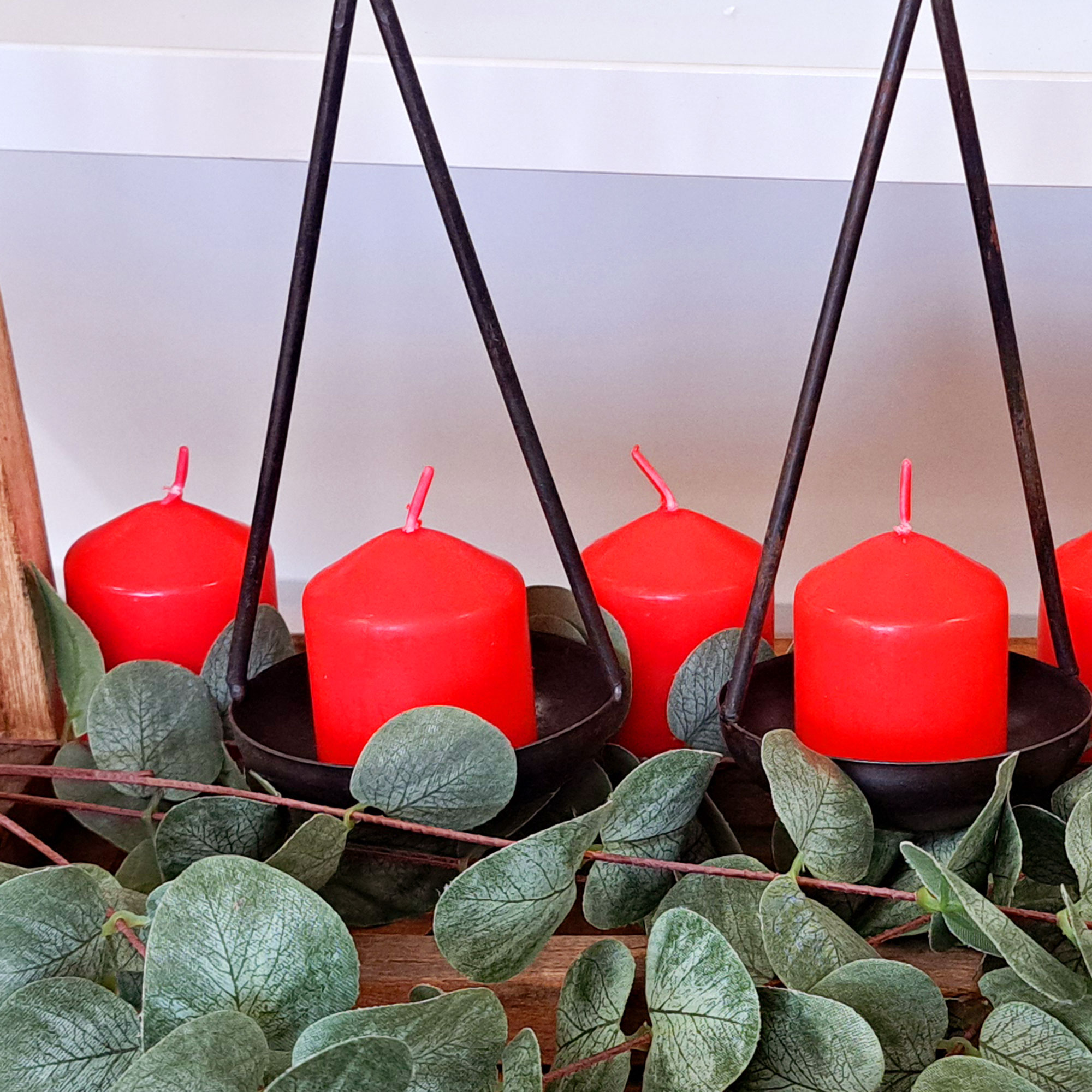 Kerze "Bright Red", 8er Set  im Frank Flechtwaren Online Shop kaufen