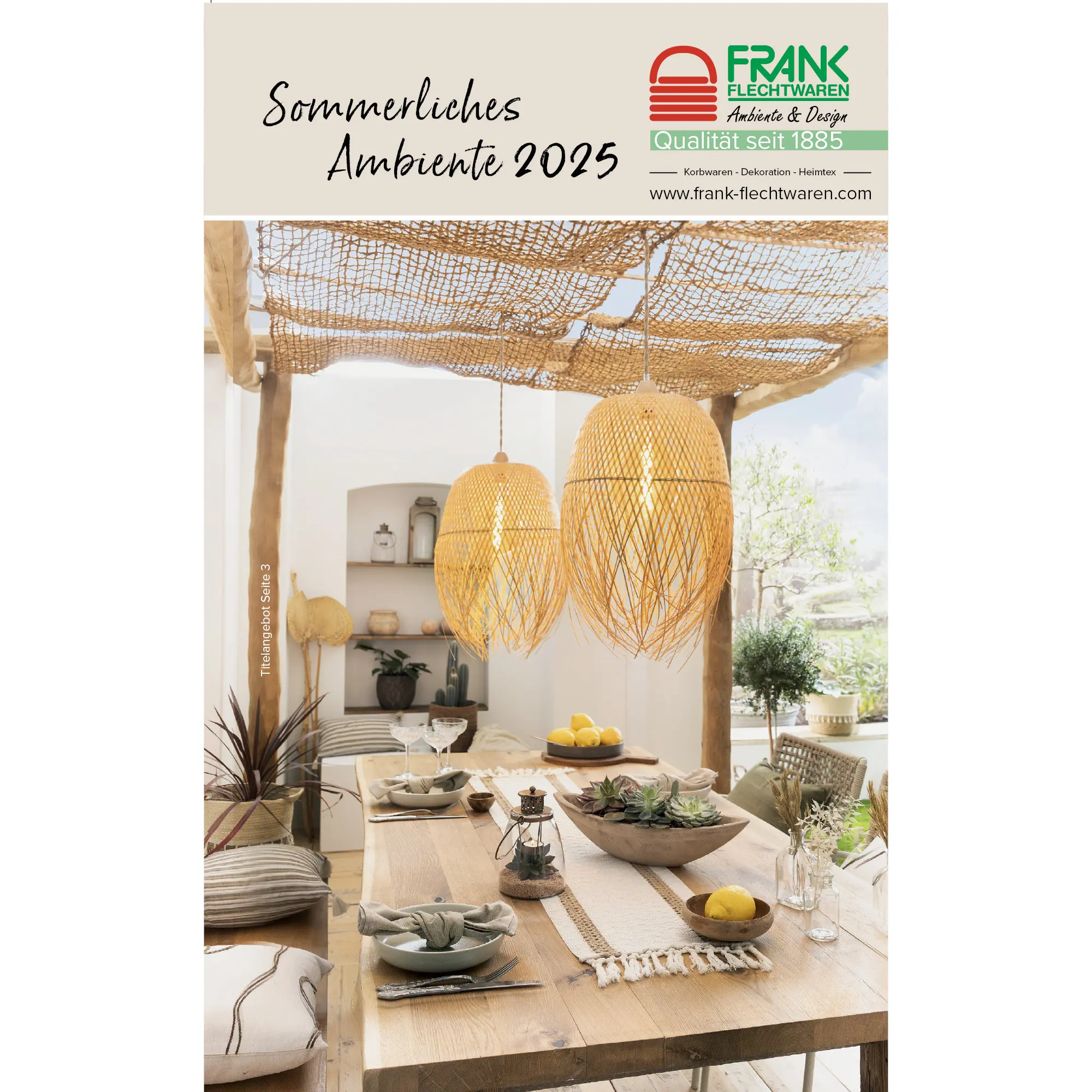 Katalog Sommerliches Ambiente 2025  im Frank Flechtwaren Online Shop für  kaufen