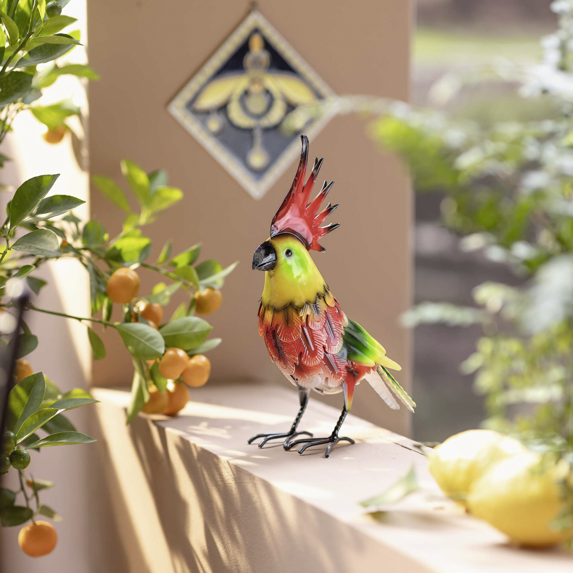 Dekovogel "Kakadu"  im Frank Flechtwaren Online Shop kaufen