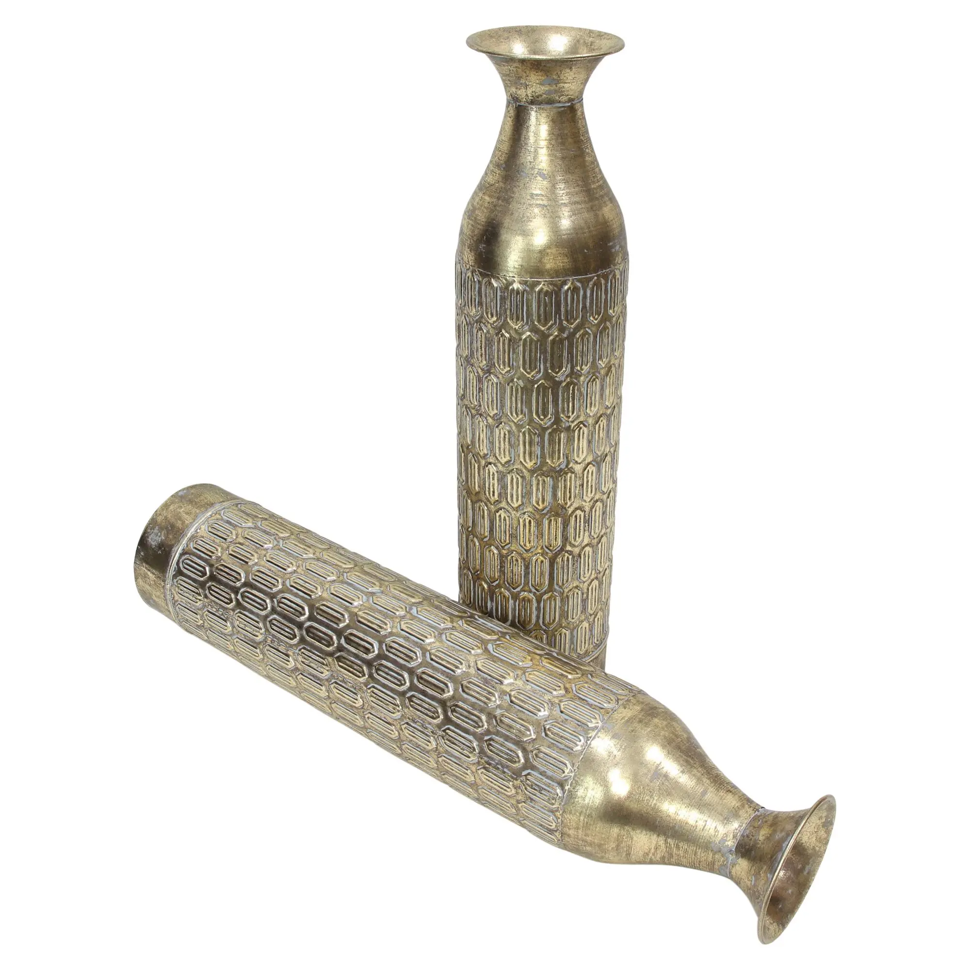 Deko-Bodenvase "Gold", 2er Set  im Frank Flechtwaren Online Shop für Dekovasen kaufen