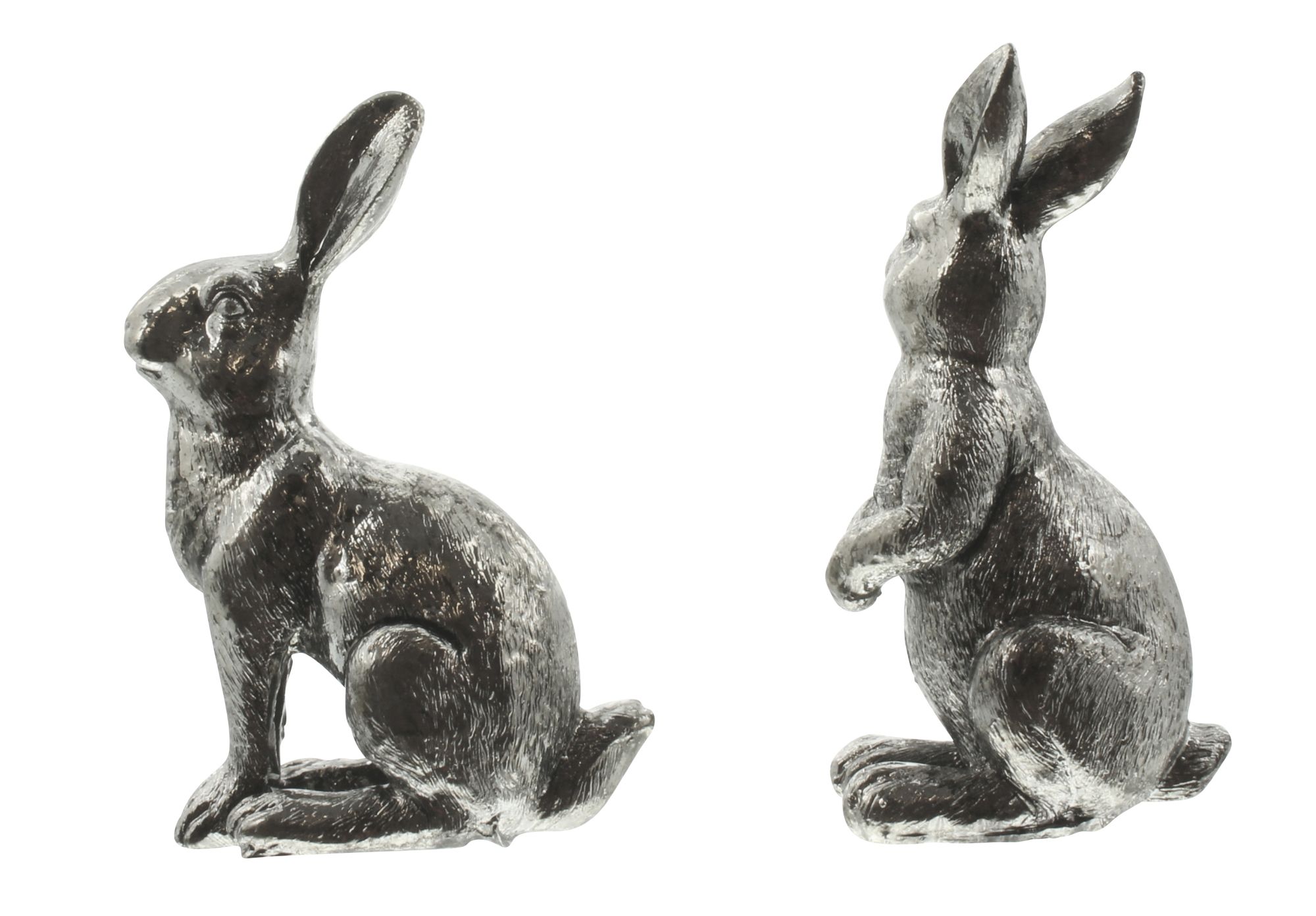 Osterhase "Silberglanz", 2er Set  im Frank Flechtwaren Online Shop für Ostern kaufen