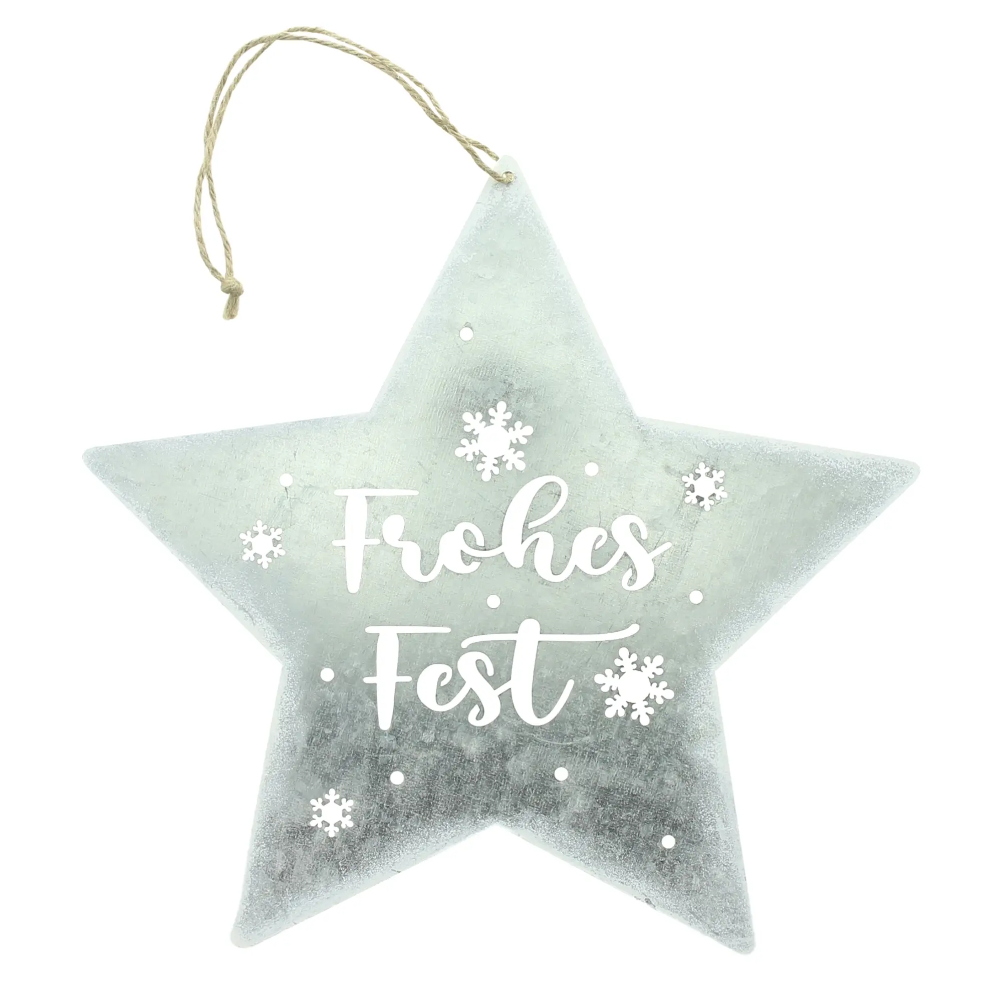 Sternhänger "Frohes Fest"  im Frank Flechtwaren Online Shop kaufen
