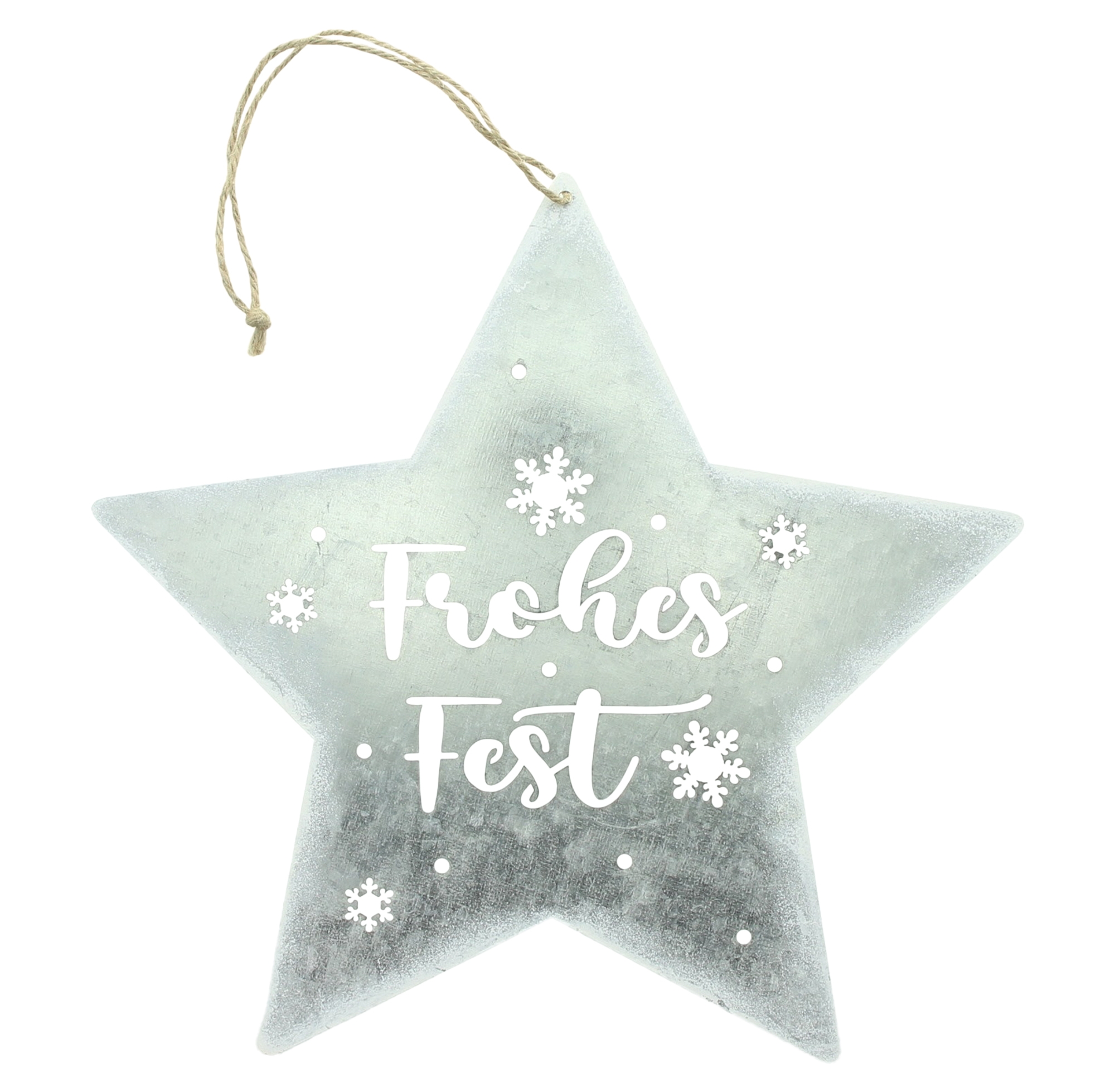 Sternhänger "Frohes Fest"  im Frank Flechtwaren Online Shop kaufen