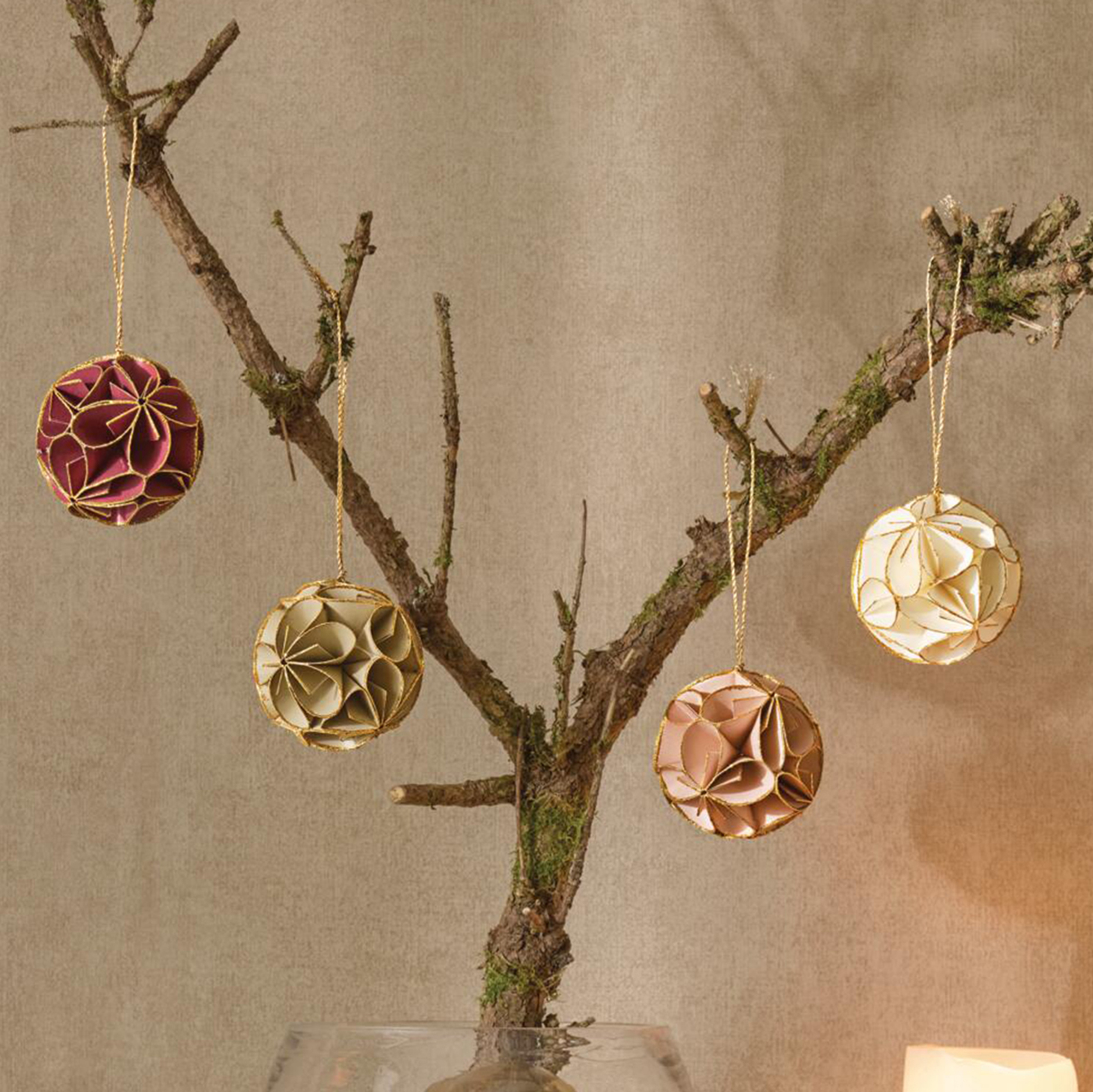 Deko-Hänger "Weihnachtskugel", 4er Set  im Frank Flechtwaren Online Shop für Dekohänger  kaufen