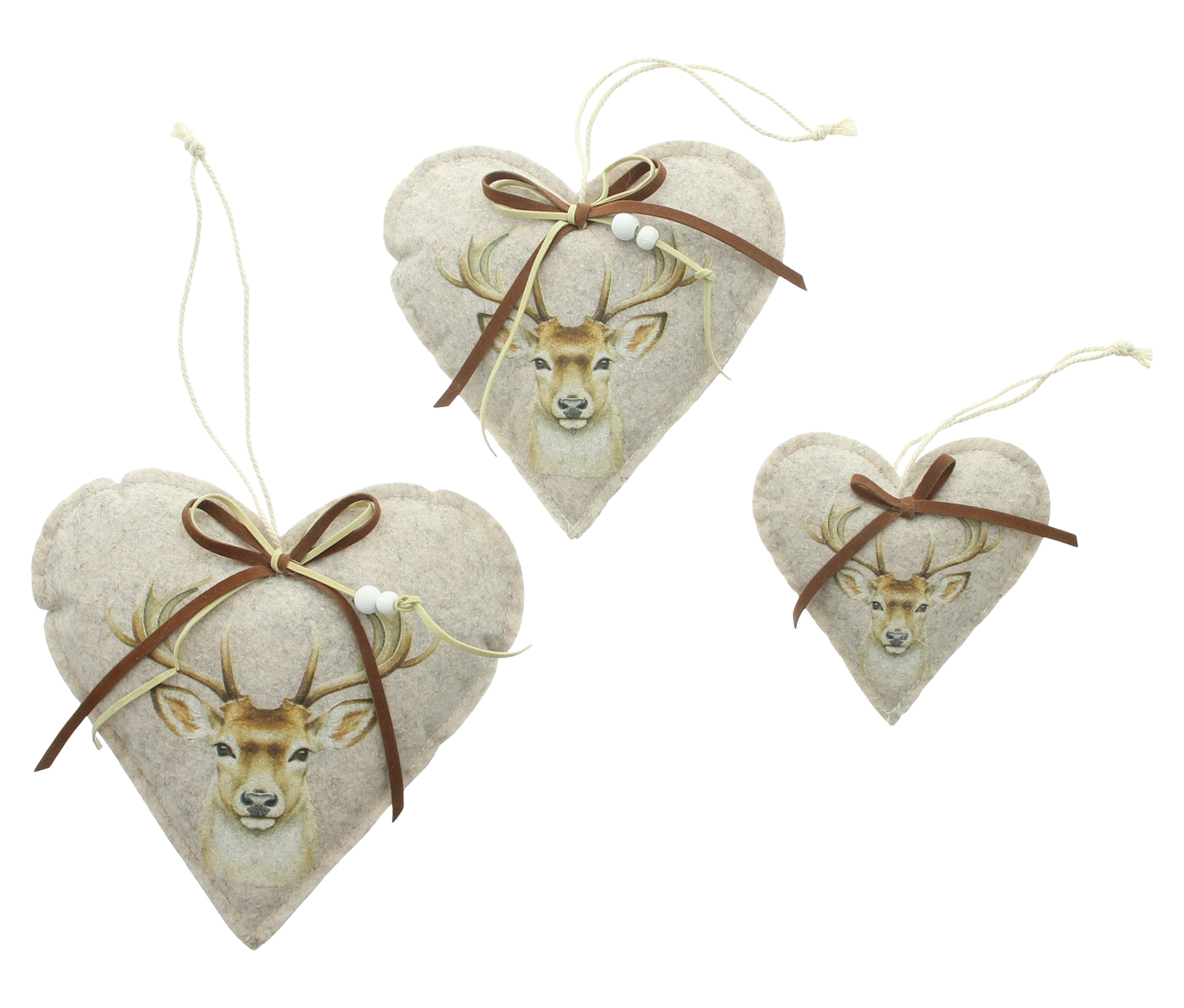 Herzhänger "Hirsch", 3er Set  im Frank Flechtwaren Online Shop kaufen