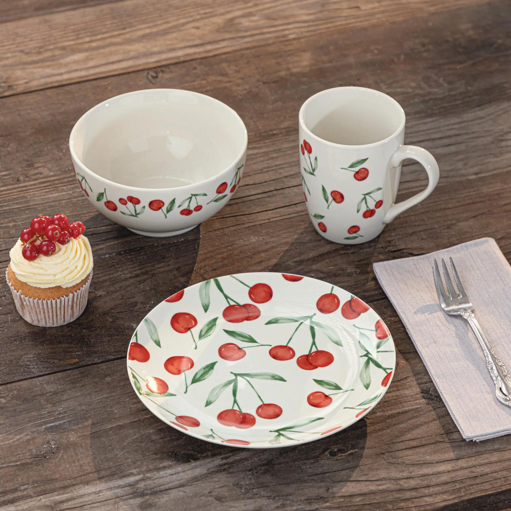 Kaffeebecher "Kirschgenuss", 2er Set  im Frank Flechtwaren Online Shop für Freche Früchtchen kaufen