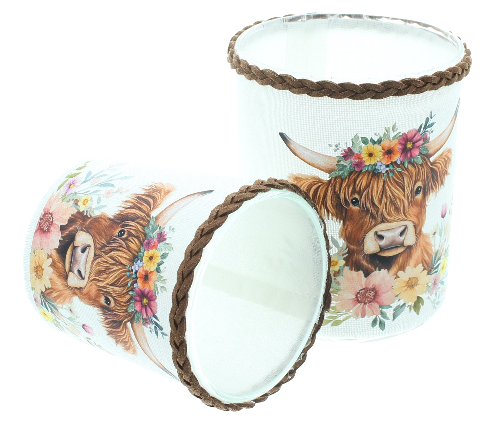 Windlicht "Stier mit Blumenkranz", 2er Set  im Frank Flechtwaren Online Shop für Windlichter kaufen