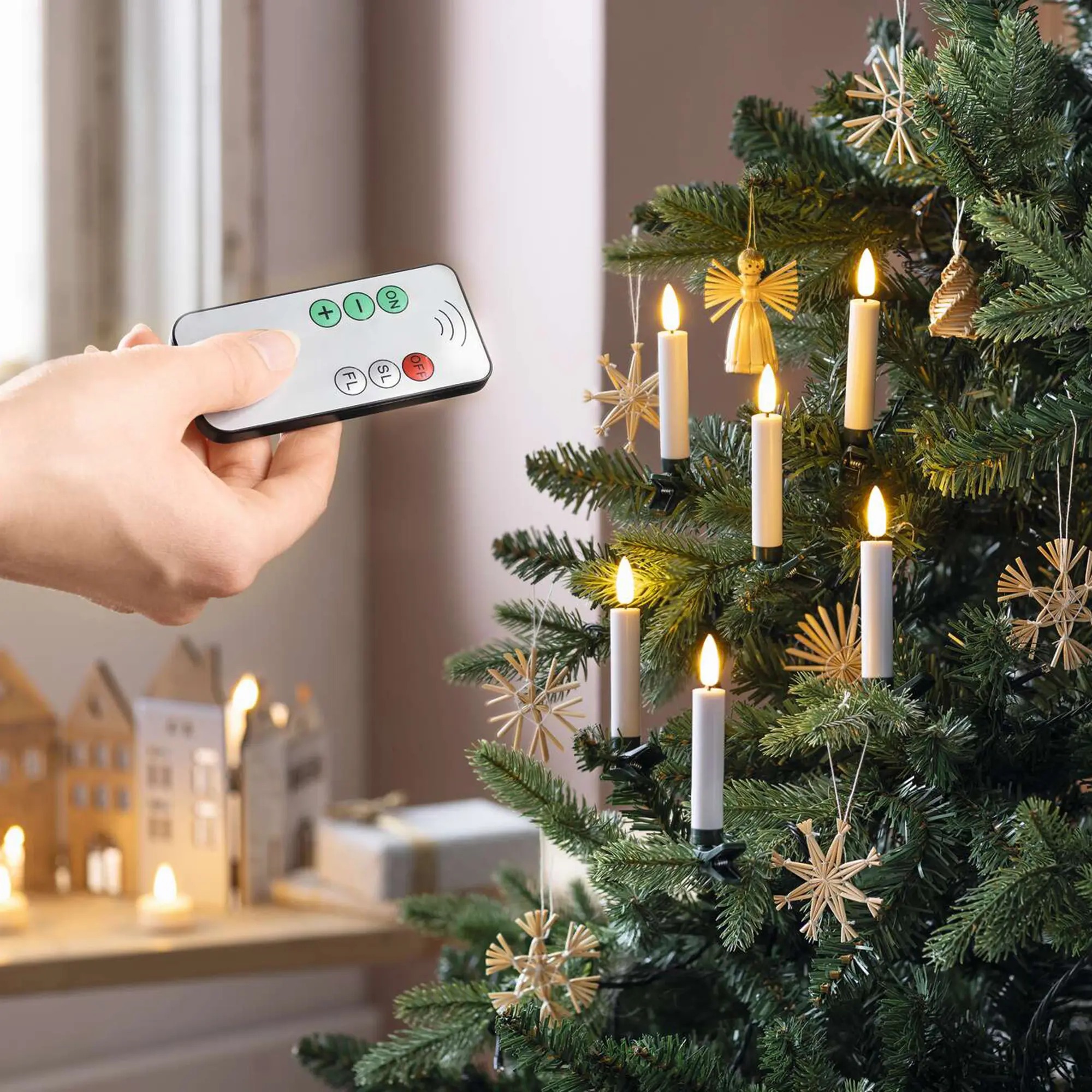 LED-Kerze "Christbaum", 7tlg.  im Frank Flechtwaren Online Shop kaufen