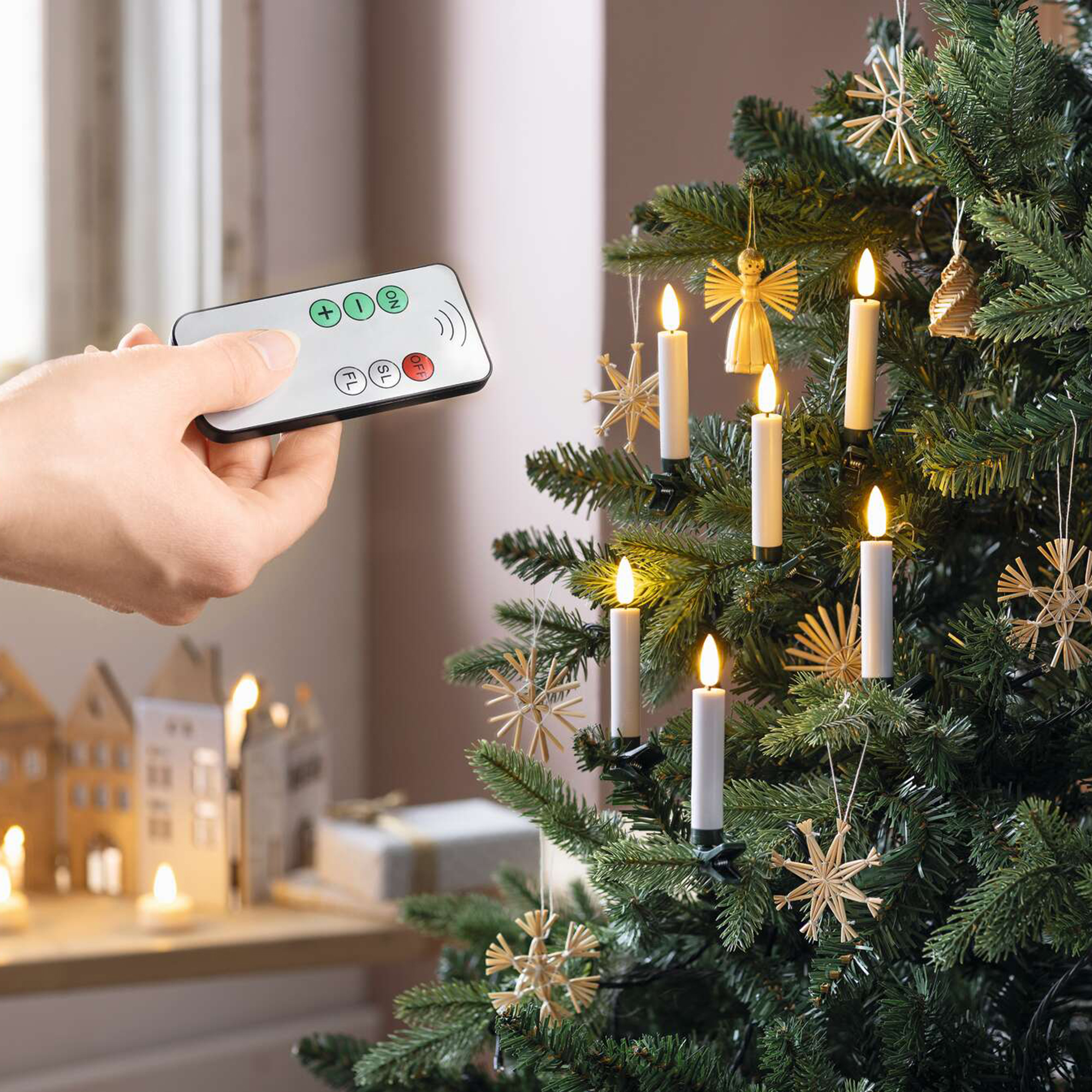 LED-Kerze "Christbaum", 7tlg.  im Frank Flechtwaren Online Shop kaufen