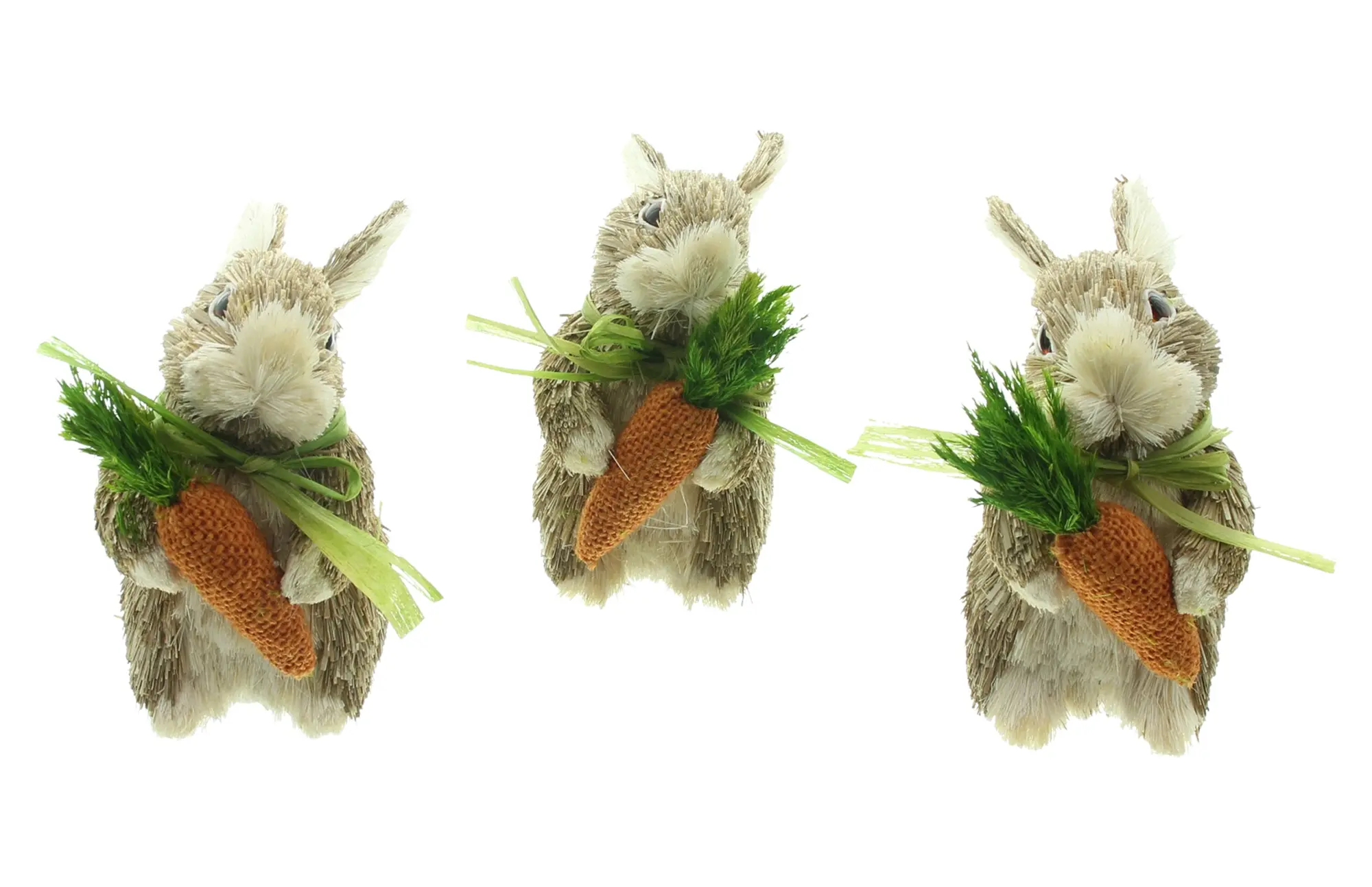 Figur "Häschen mit Karotte", 3er Set  im Frank Flechtwaren Online Shop für Hasen &amp; Co kaufen