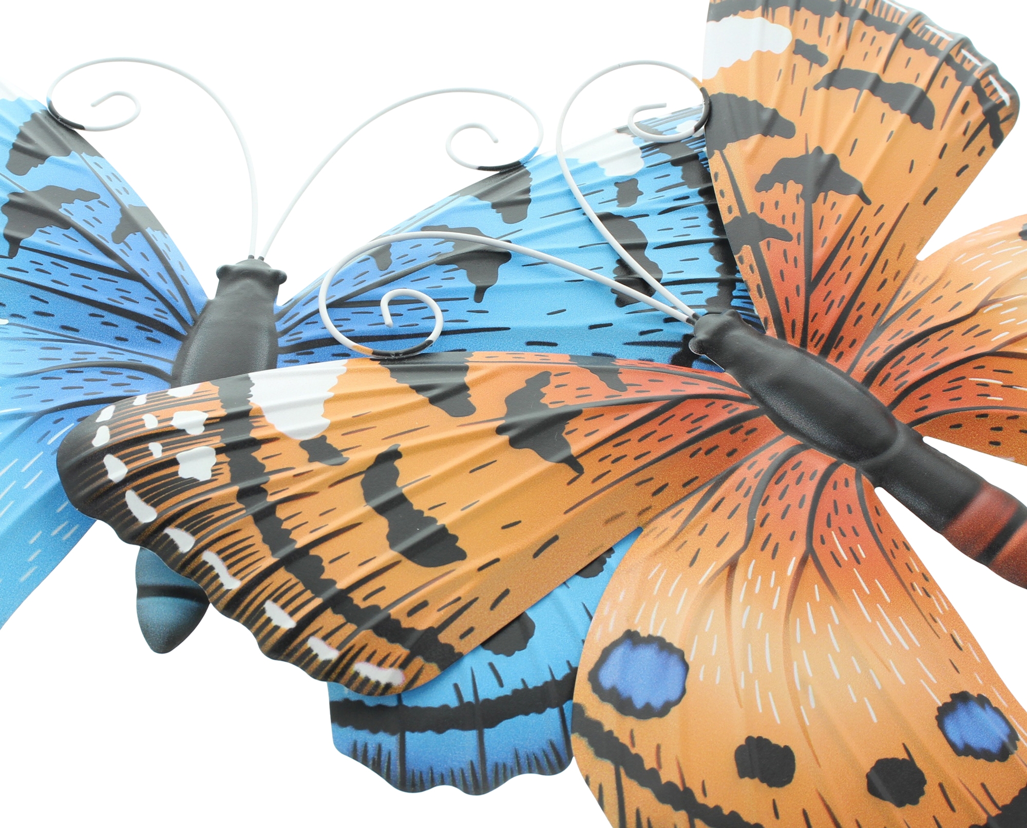 Schmetterling "Blau &amp; Orange", 2er Set  im Frank Flechtwaren Online Shop für Dekohänger kaufen