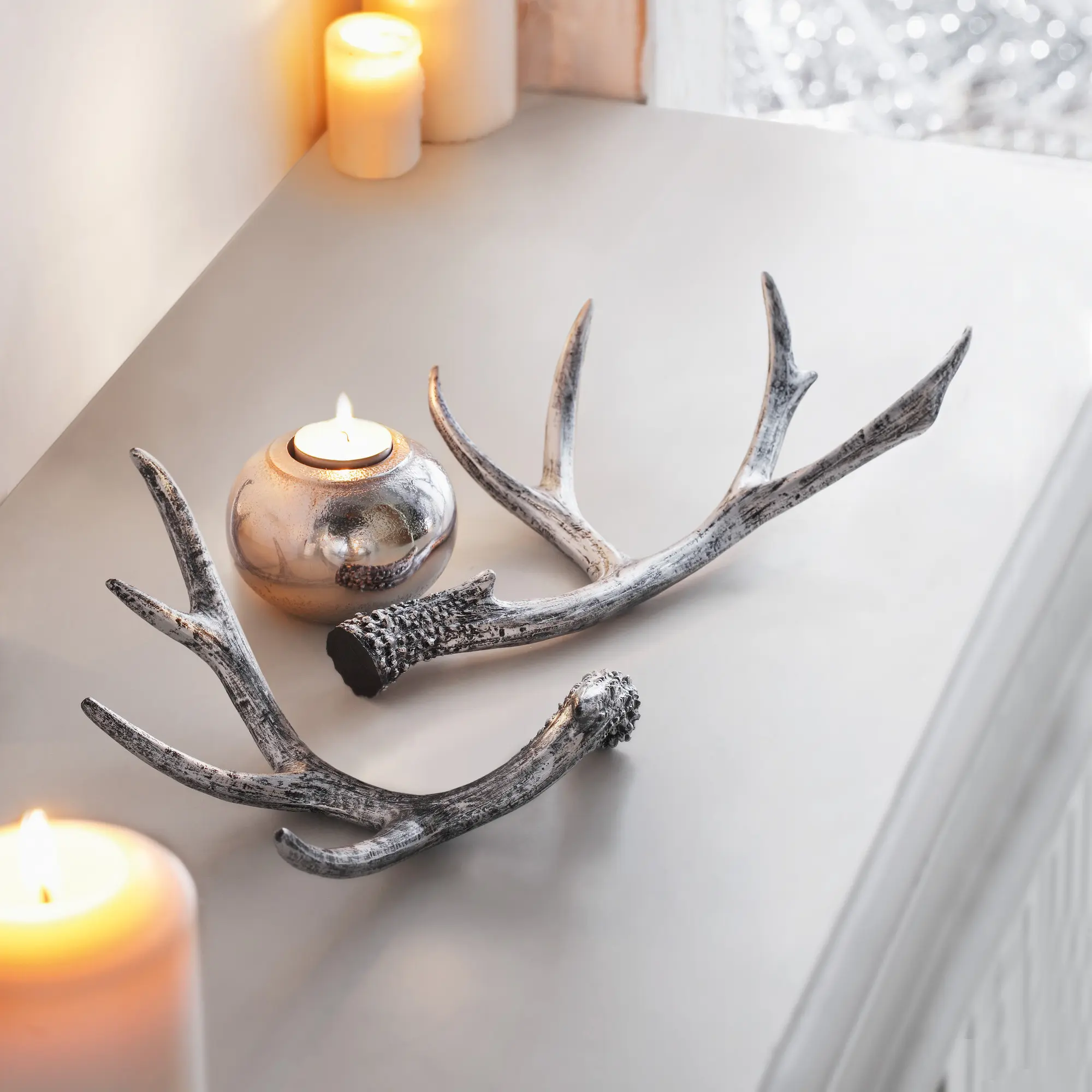 Geweih "Silber", 2er Set  im Frank Flechtwaren Online Shop kaufen