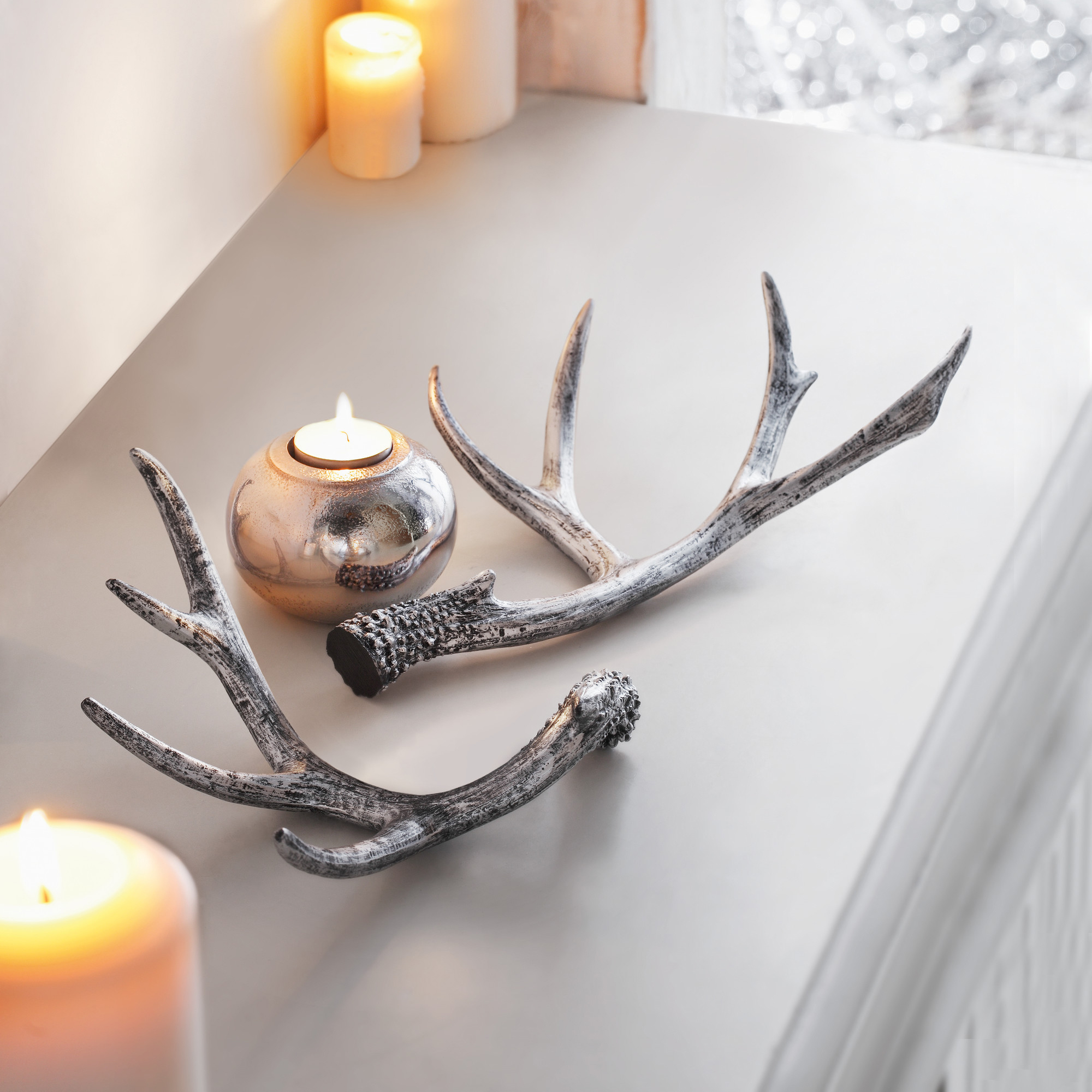 Geweih "Silber", 2er Set  im Frank Flechtwaren Online Shop kaufen