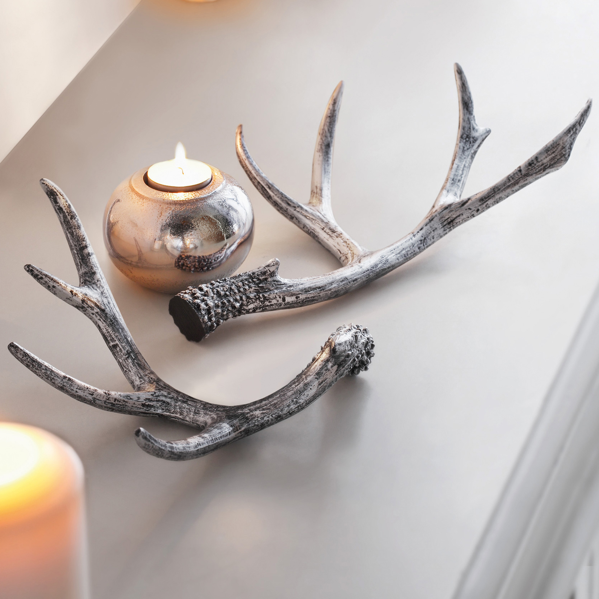 Geweih "Silber", 2er Set  im Frank Flechtwaren Online Shop kaufen