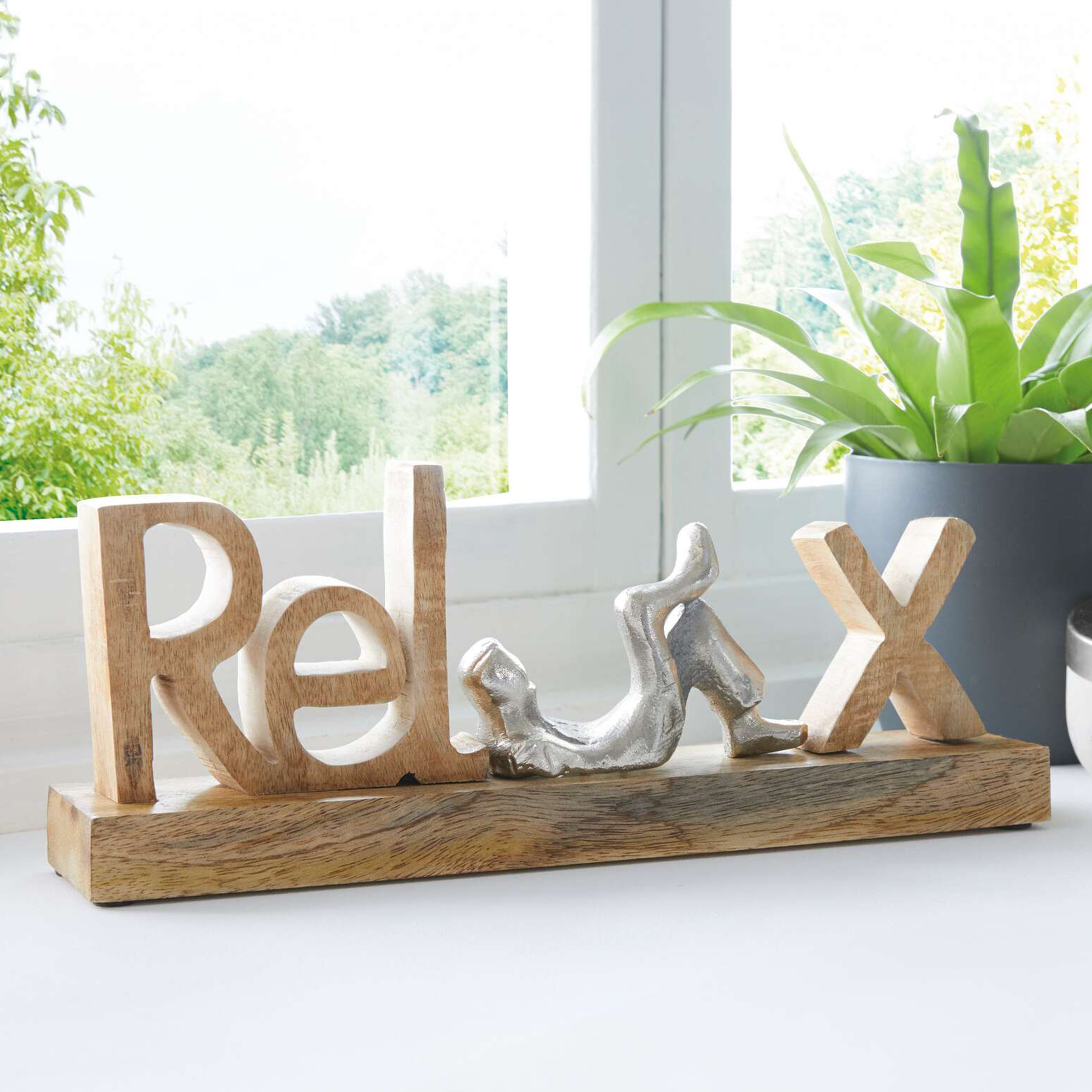 Schriftzug "Relax"  im Frank Flechtwaren Online Shop kaufen