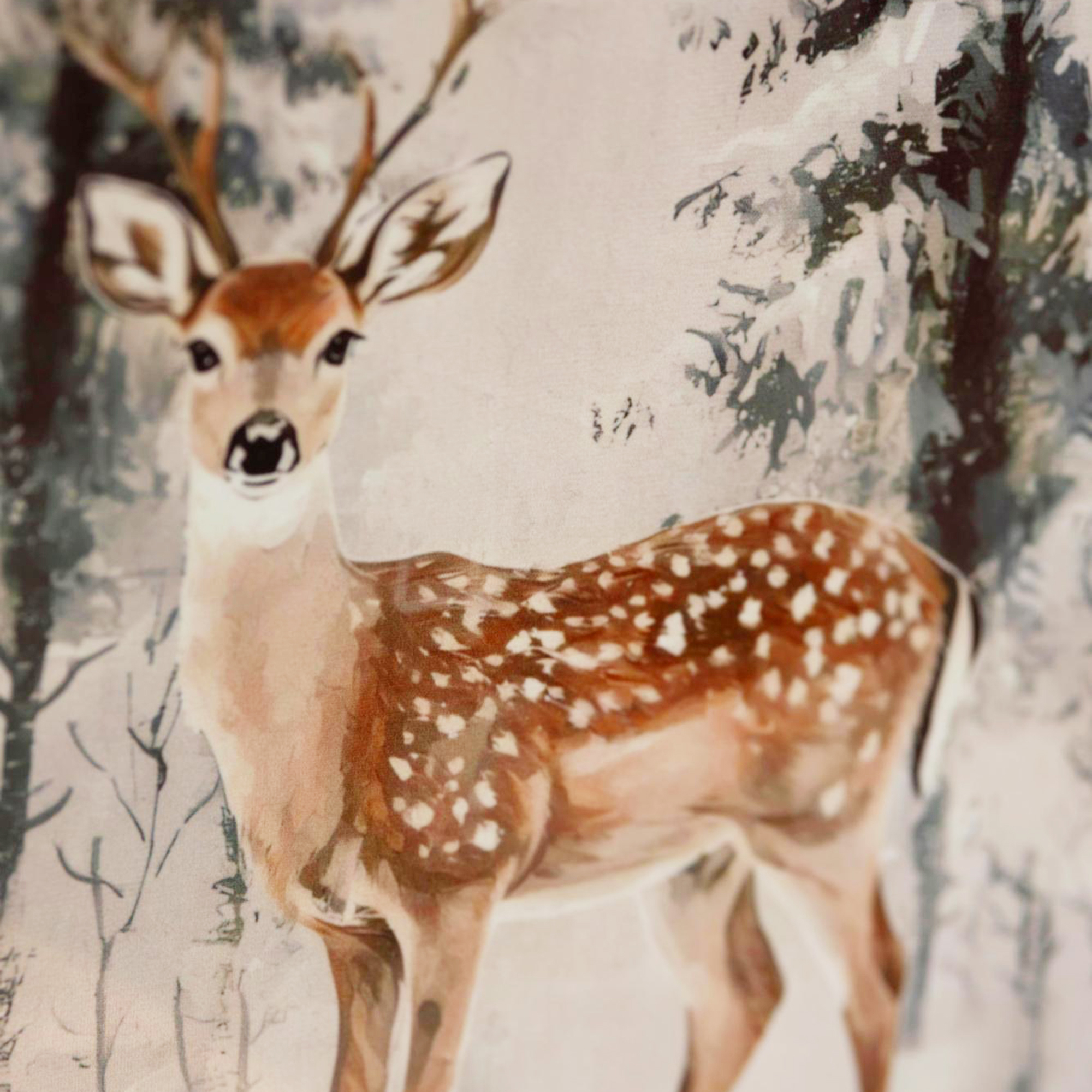 Kissenhülle "Winterhirsch"  im Frank Flechtwaren Online Shop für Weihnachtliche Kissen &amp; Kissenhüllen kaufen
