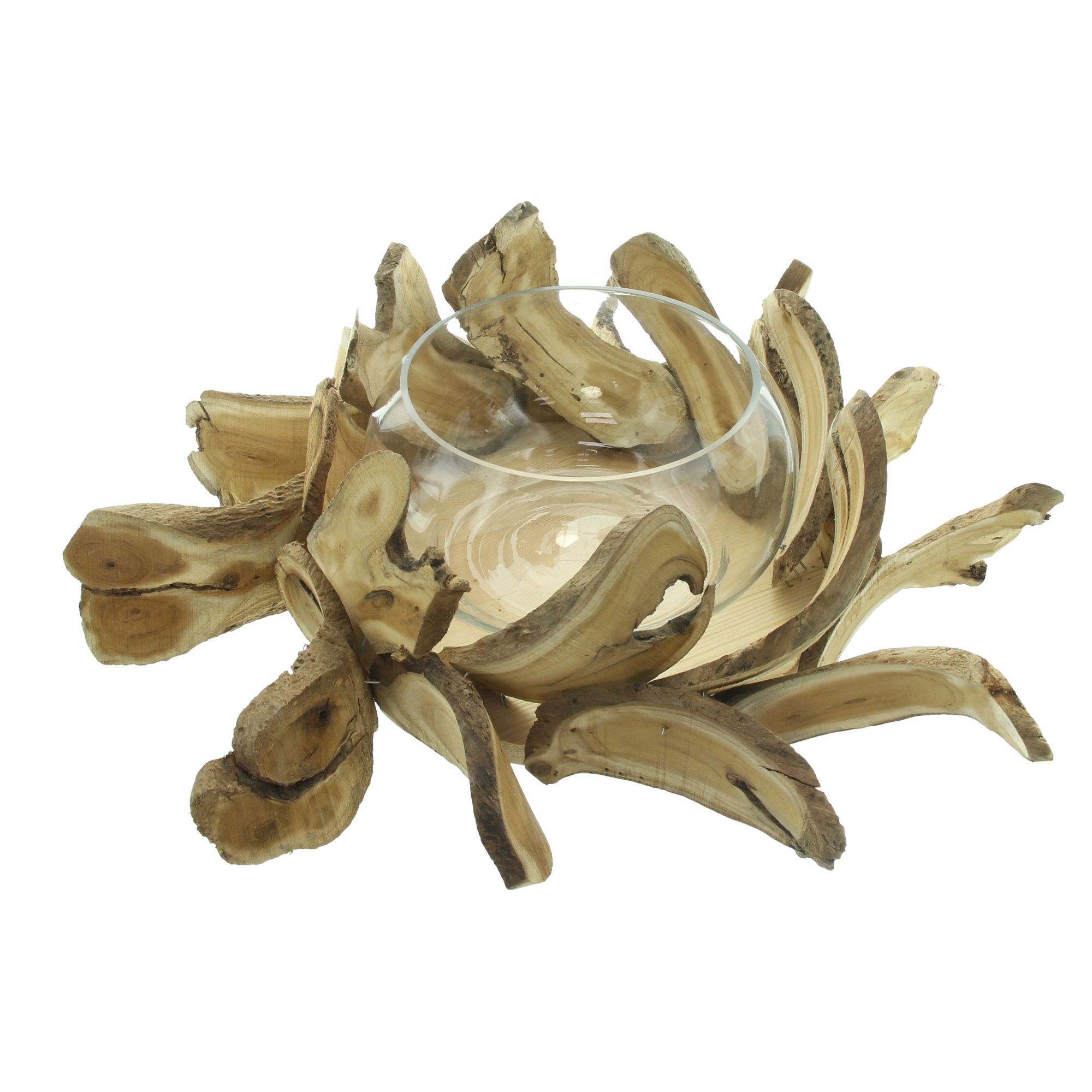 Windlicht "Holzscheiben"  im Frank Flechtwaren Online Shop für Gerade eingetroffen kaufen