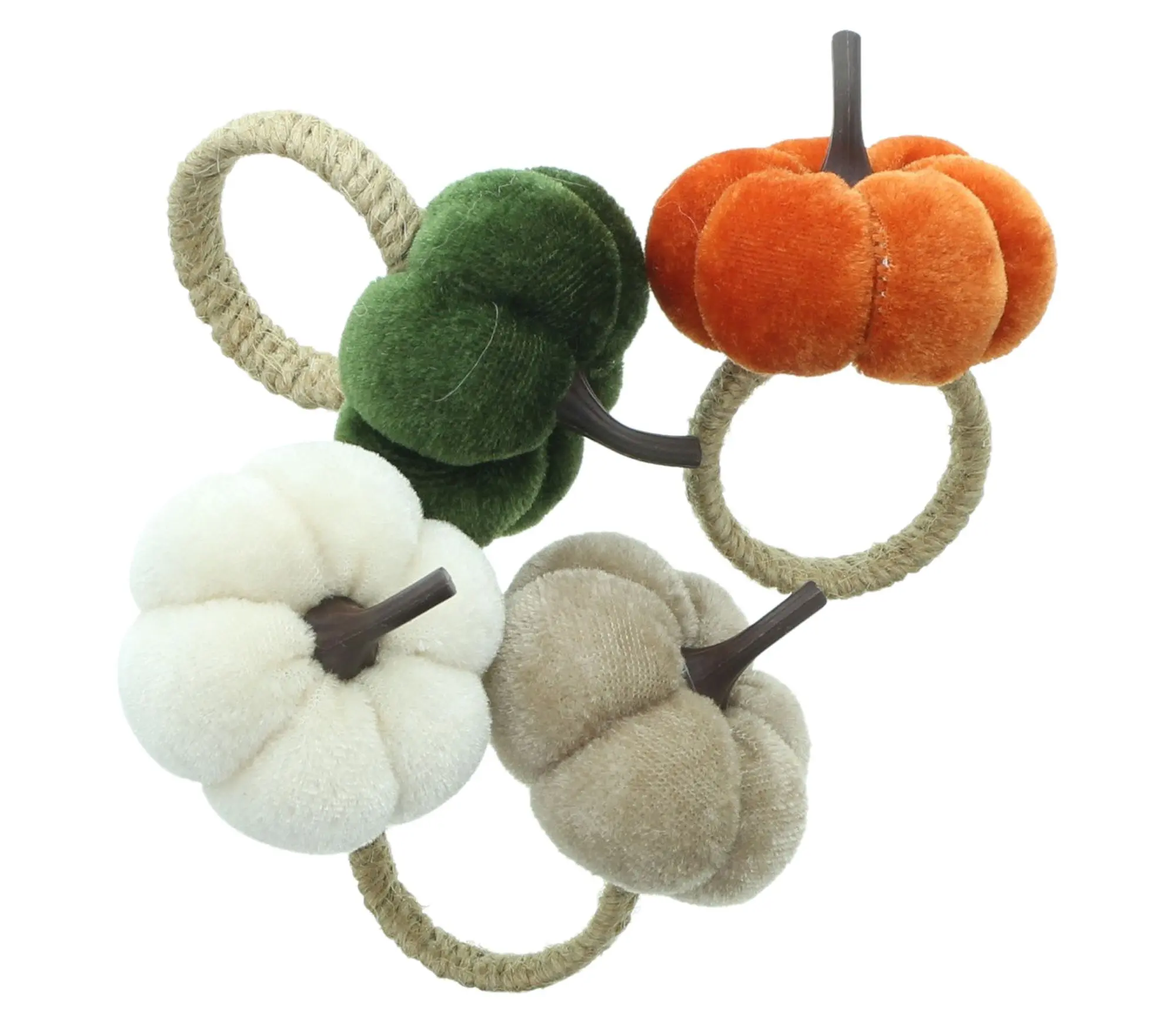 Serviettenring "Kürbis", 4er Set  im Frank Flechtwaren Online Shop für Herbstliche Tischwäsche kaufen