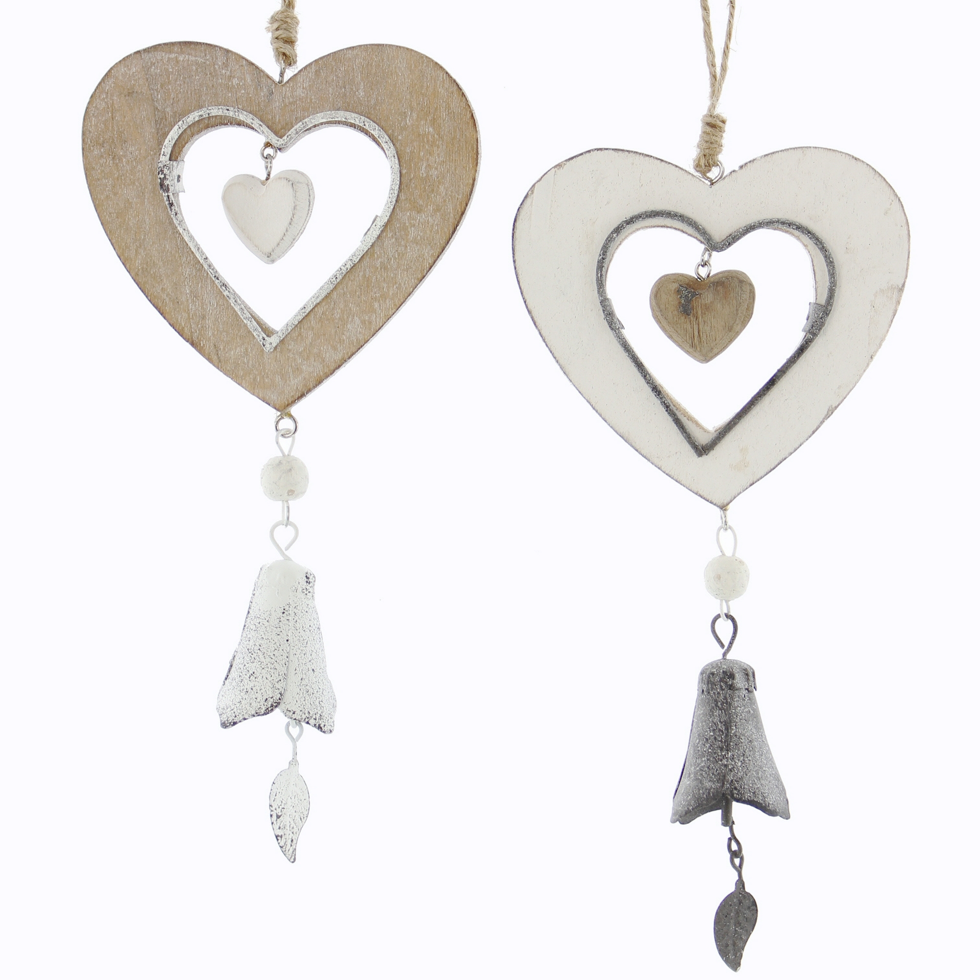 Herzhänger "Glöckchen", 2er Set im Frank Flechtwaren Online Shop für Ostern kaufen Herzhänger "Glöckchen", 2er Set im Frank Flechtwaren Online Shop für Ostern kaufen