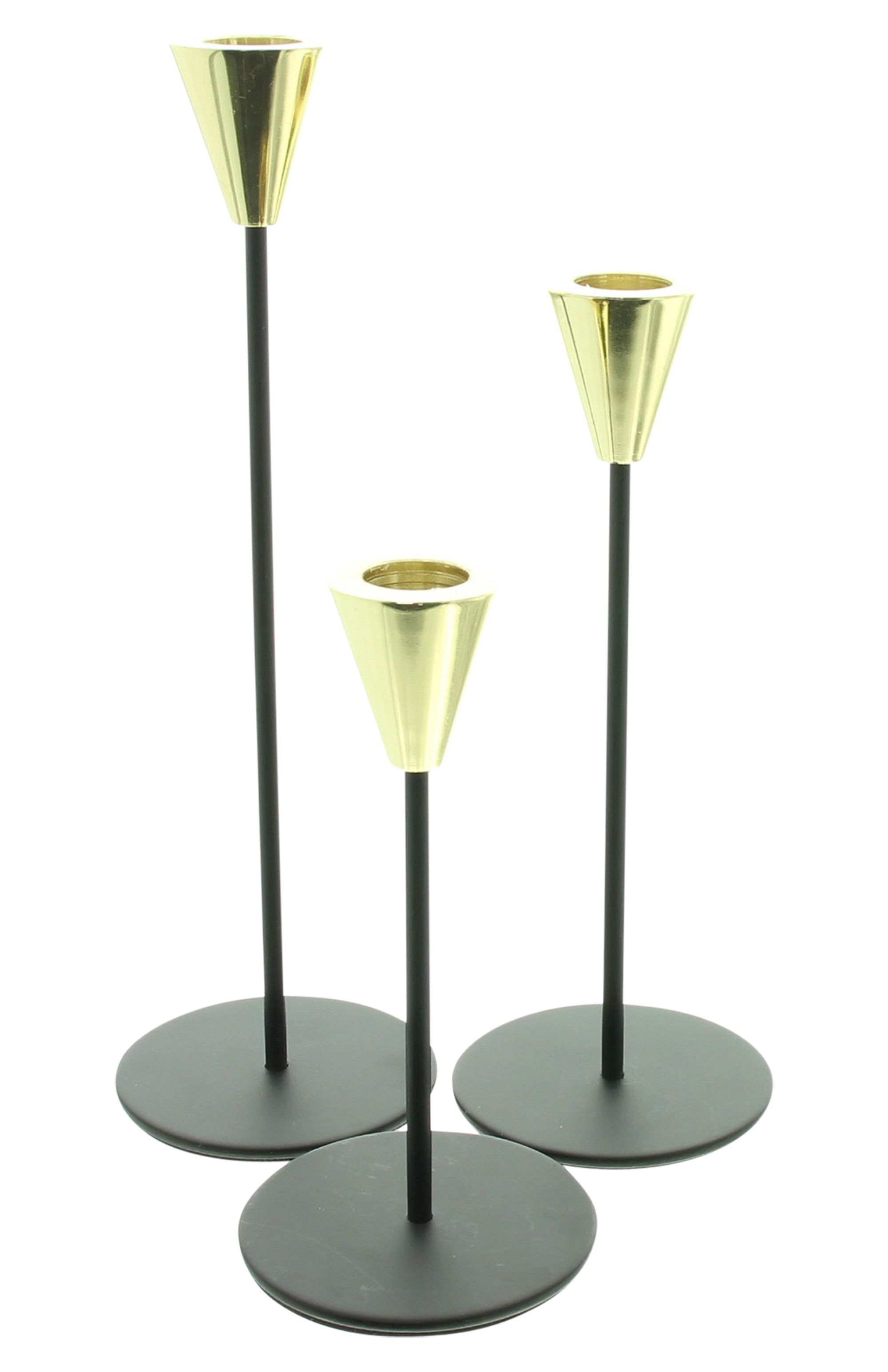 Stabkerzenhalter "Schwarz & Gold", 3er Set im Frank Flechtwaren Online Shop für Ostern kaufen Stabkerzenhalter "Schwarz & Gold", 3er Set im Frank Flechtwaren Online Shop für Ostern kaufen