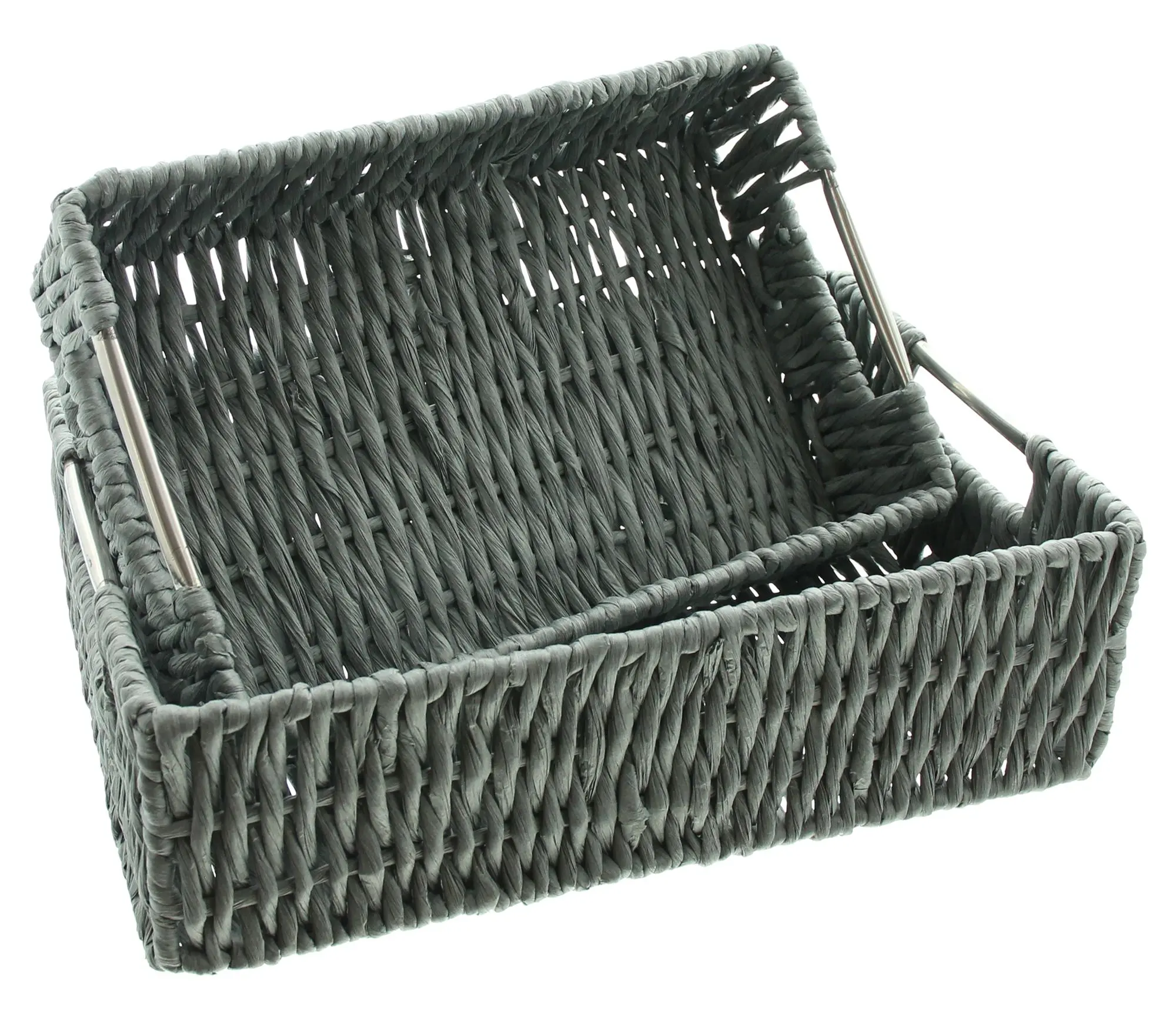 Schale "Grau", 2er Set im Frank Flechtwaren Online Shop für Korbtabletts kaufen Schale "Grau", 2er Set im Frank Flechtwaren Online Shop für Korbtabletts kaufen